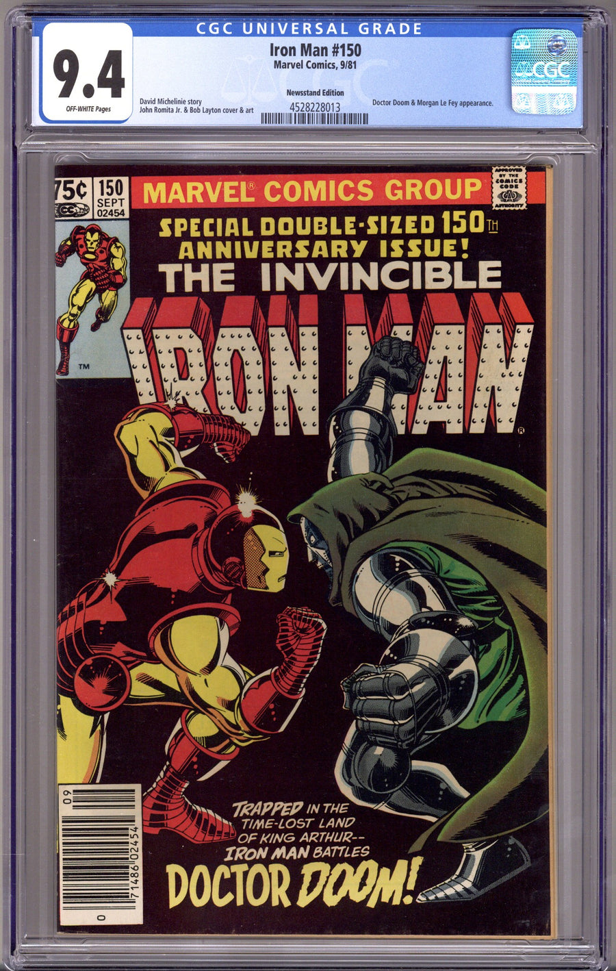 Iron Man Vol 1 150 CGC 9.4 (NM)   (1981)     Newsstand  
