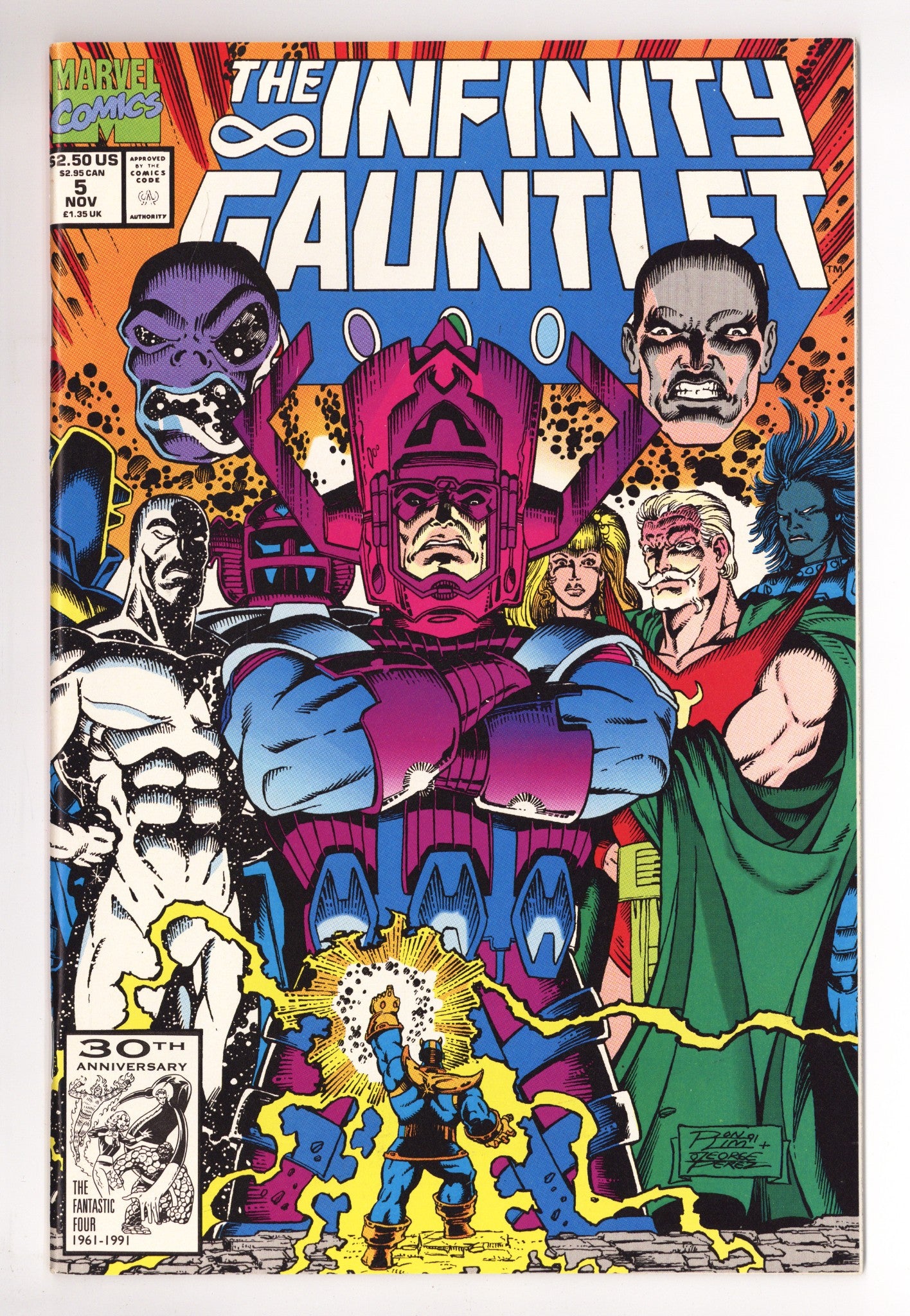 The Infinity Gauntlet Vol 1 5 NM- (9.2) (1991) 