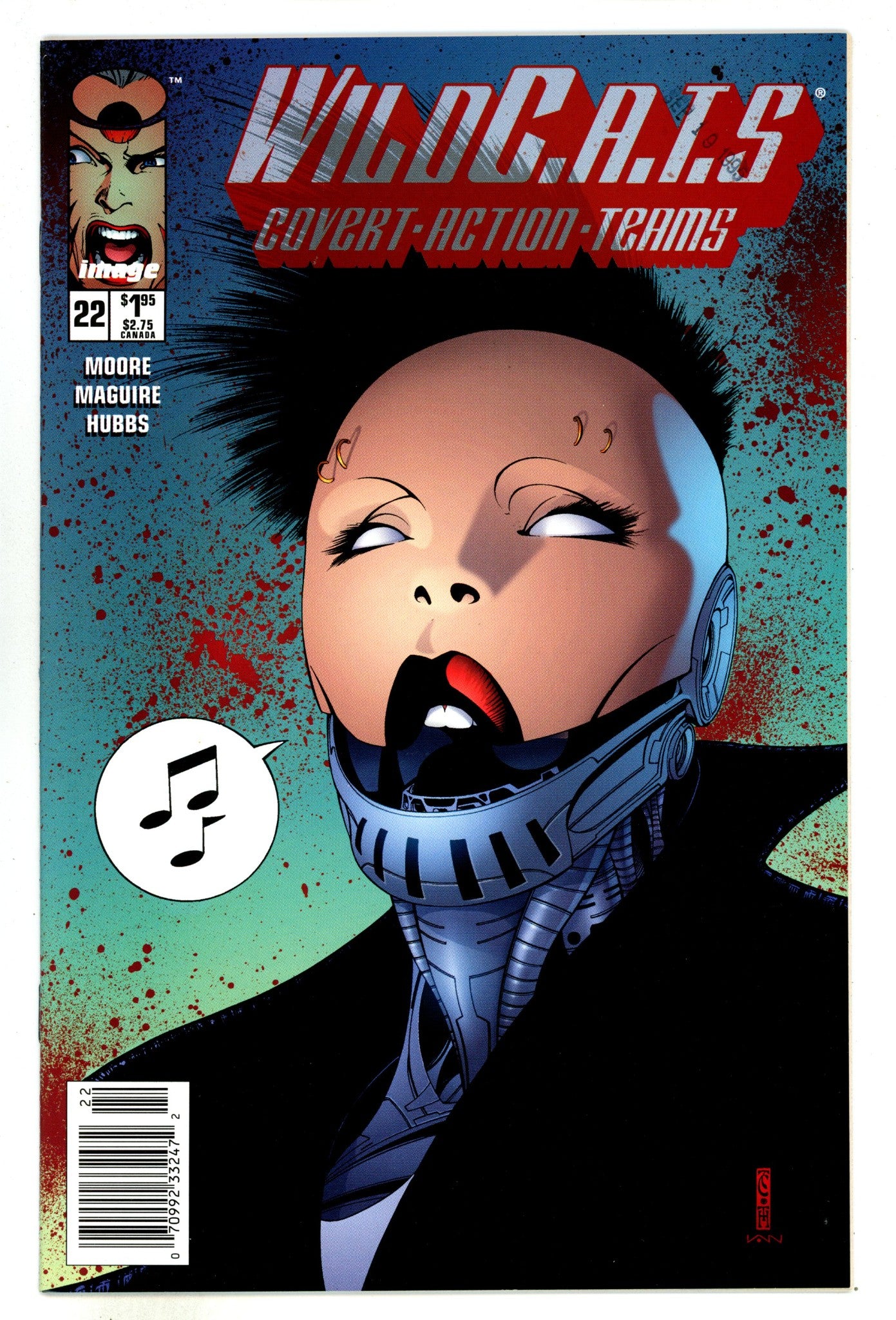 WildC.A.T.s Vol 1 22 VF+ (8.5) (1995) Newsstand 