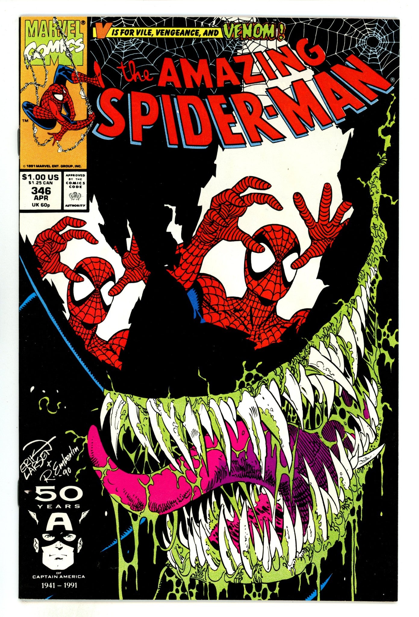 The Amazing Spider-Man Vol 1 346 NM- (9.2) (1991) 