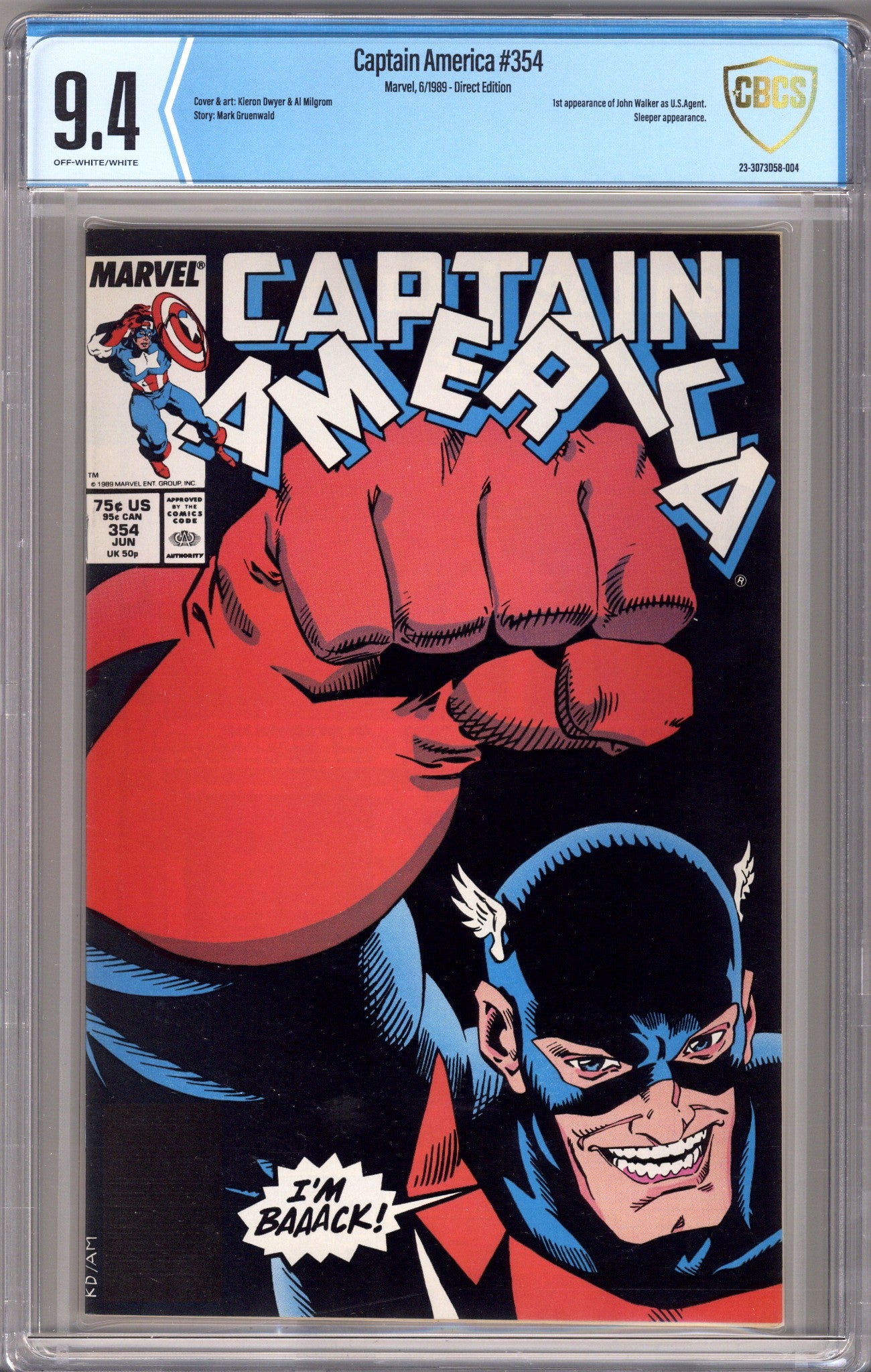 Captain America Vol 1 354 CBCS 9.4 (NM) (1989) 