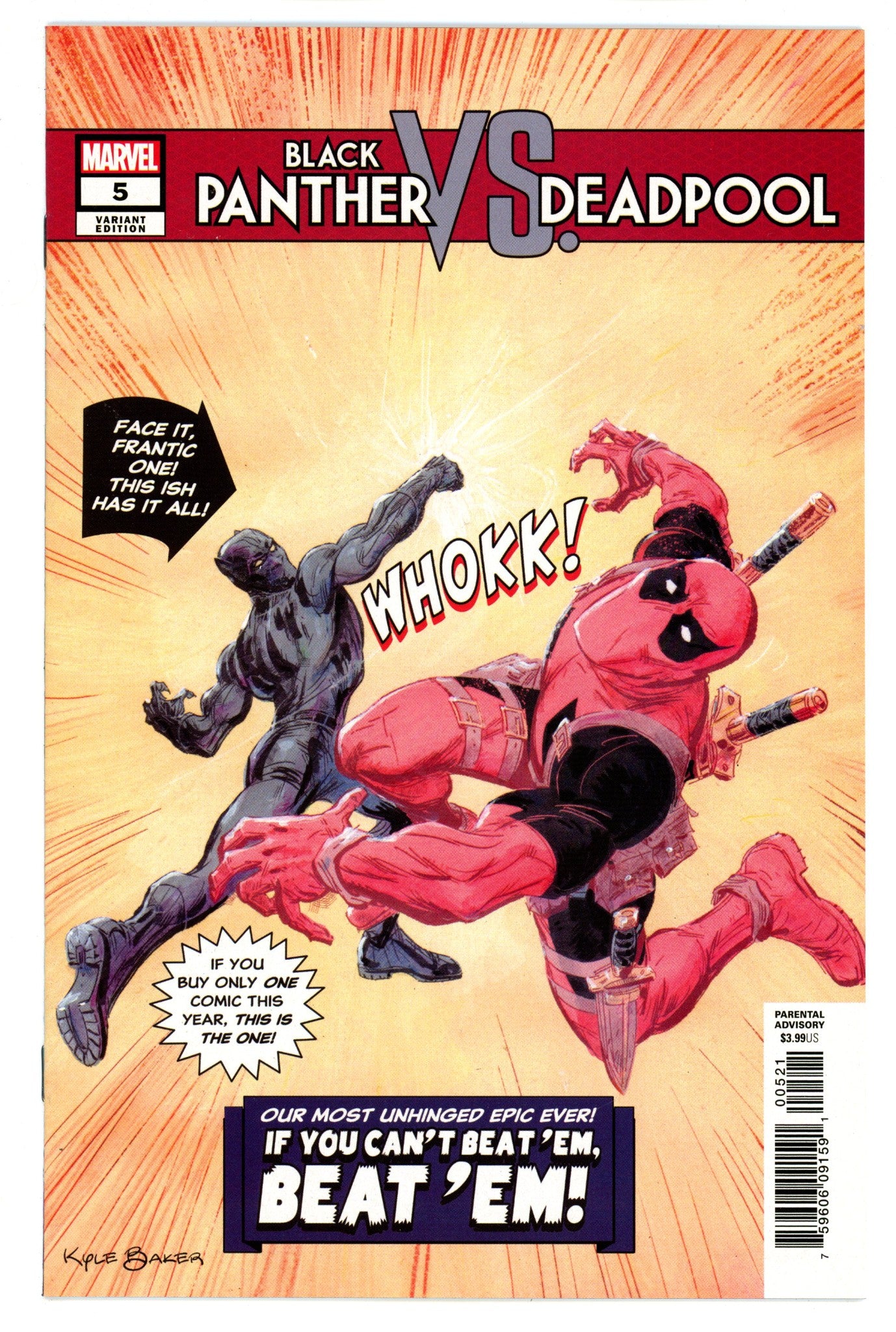 Black Panther vs Deadpool 5 High Grade (2019) Baker Variant 