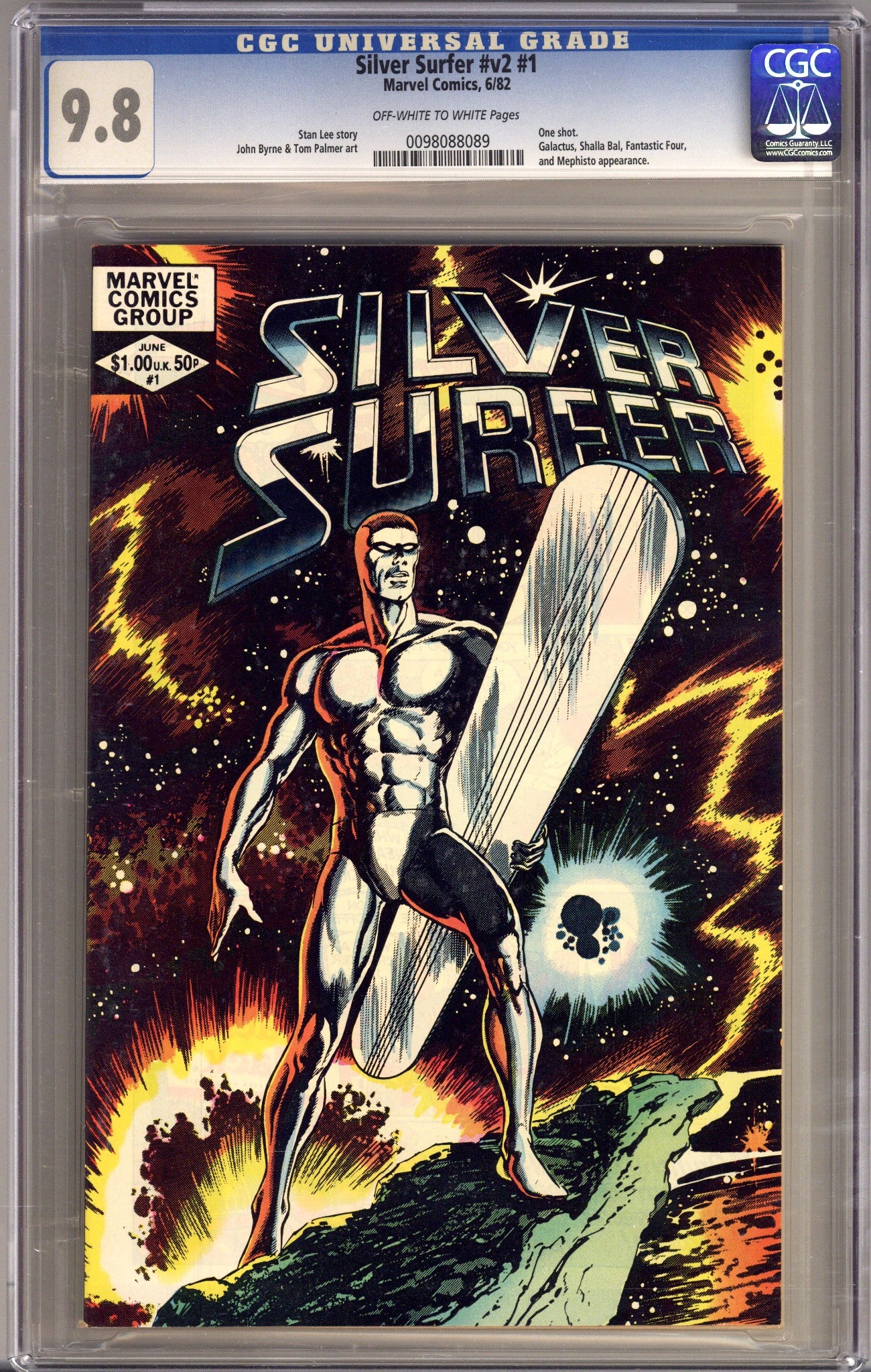 Silver Surfer Vol 2 1 CGC 9.8 (NM/M) Old Case (1982) 