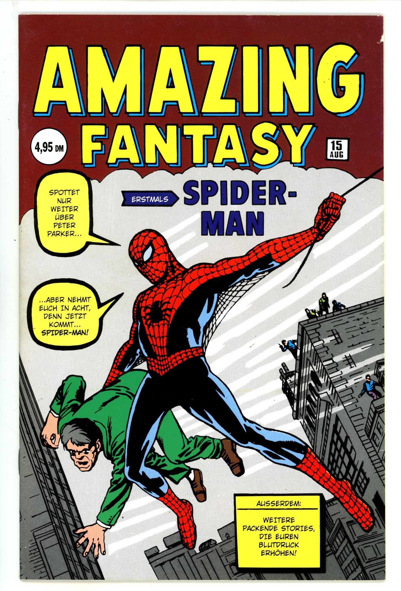 Spider-Man Komplett 15 FN (6.0) Amazing Fantasy #15 German (1999) 
