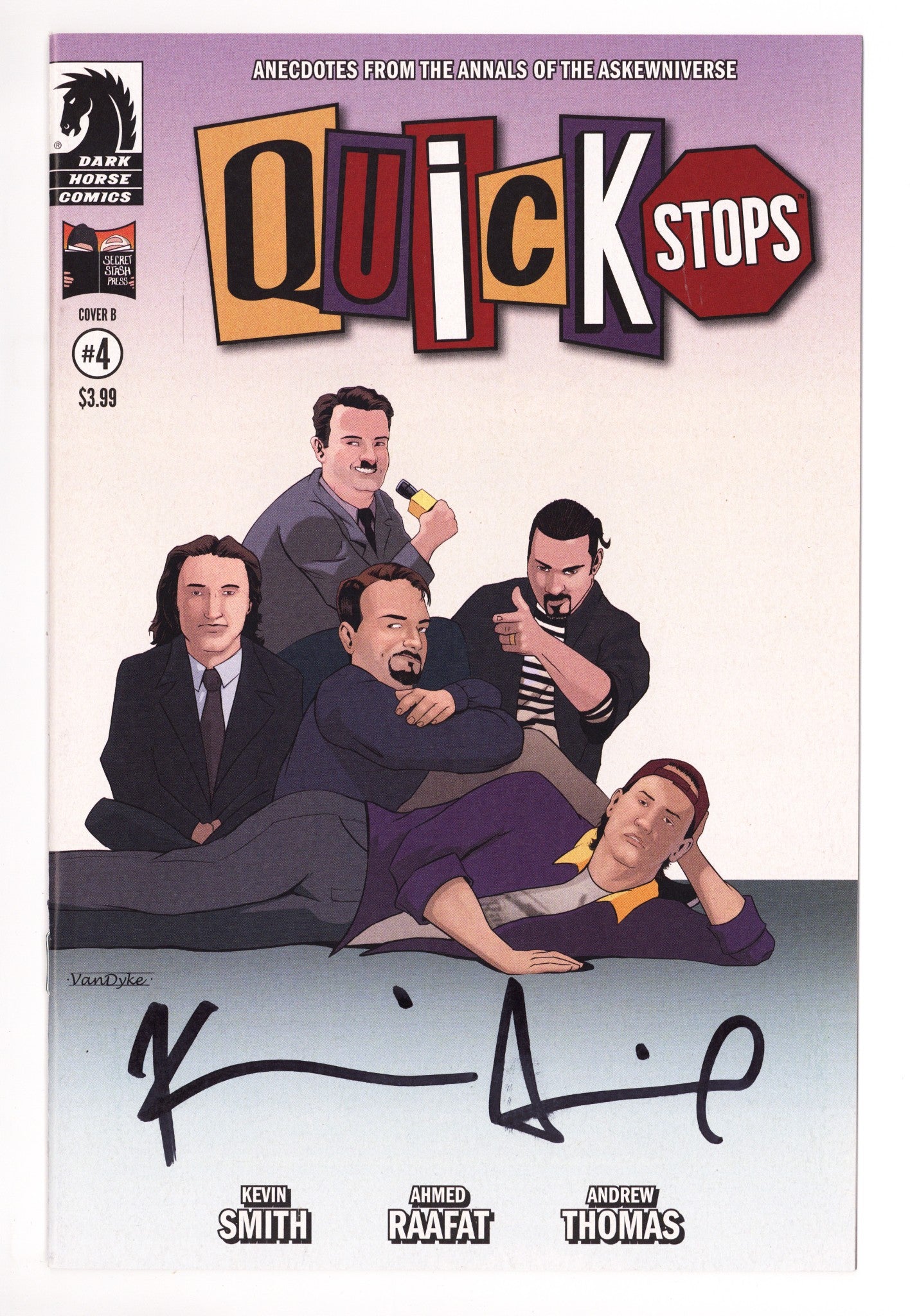 Quick Stops 4 High Grade (2023) VanDyke Homage Variant Signed x1 Cover Kevin Smith 