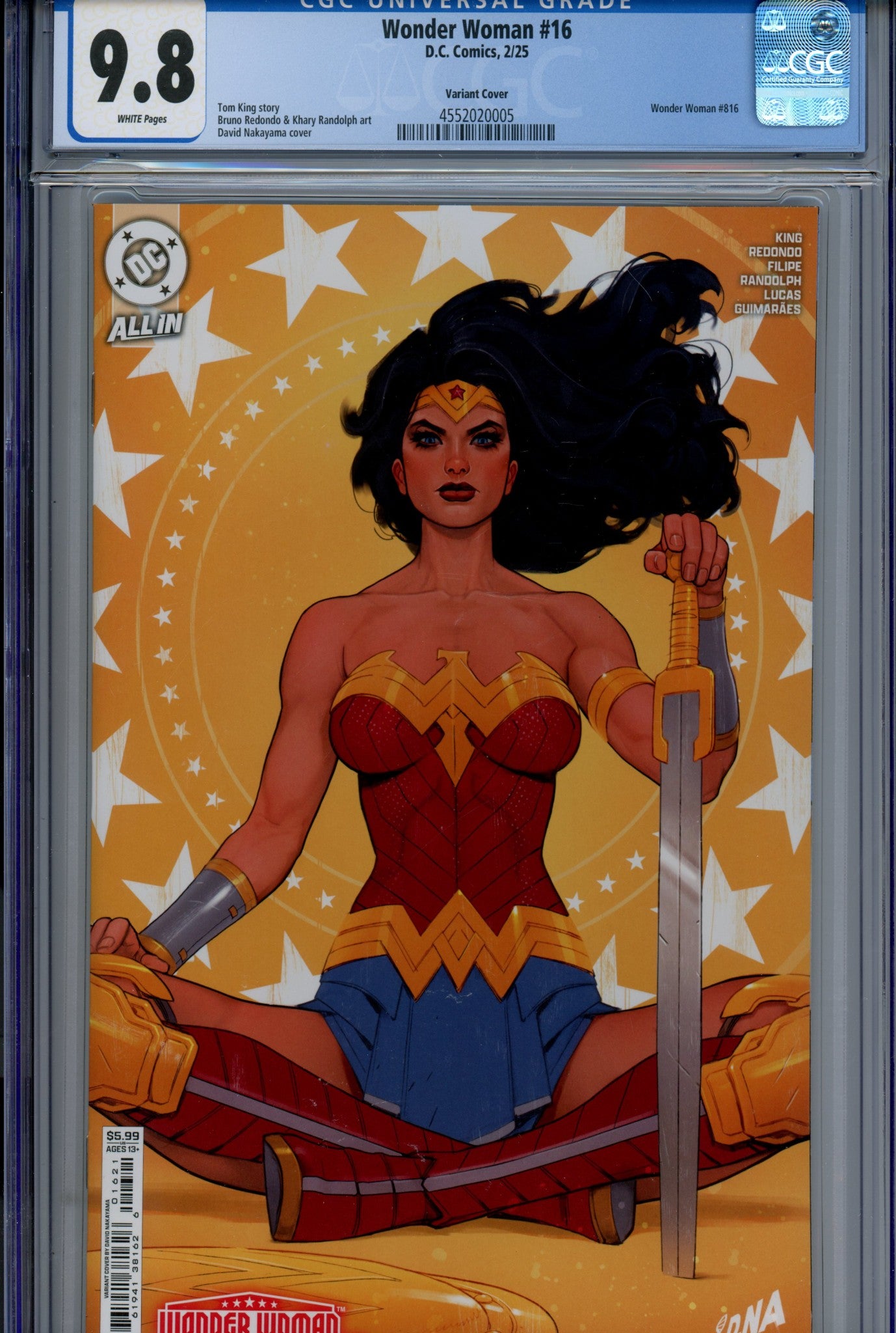 Wonder Woman Vol 6 16 CGC 9.8 (NM/M) (2025) Nakayama Variant 