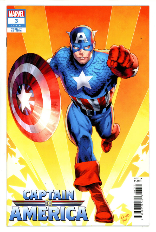 Captain America Vol 11 3 Land Incentive Variant NM- (2023)