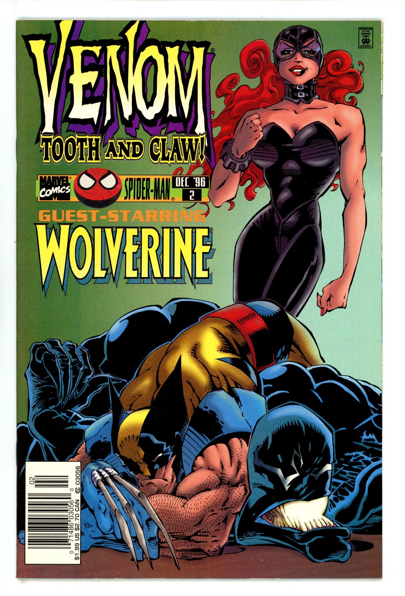 Venom: Tooth and Claw 2 VF+ (8.5) (1997) Newsstand 