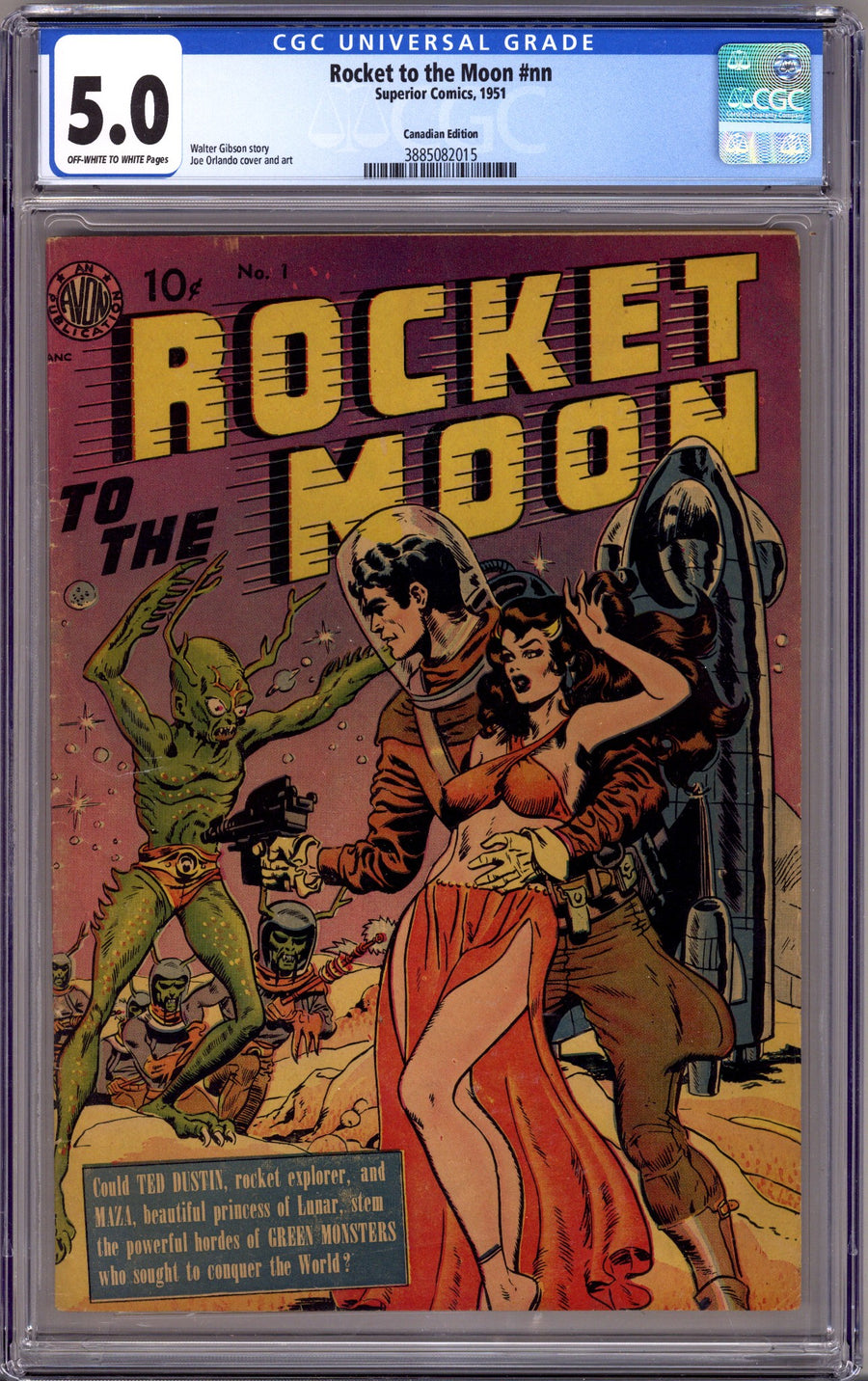 Rocket to the Moon 1 CGC 5.0 (VG/FN) (1951) Canadian Edition