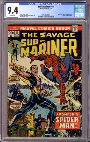 Sub-Mariner Vol 1 69 CGC 9.4 (NM) (1974)