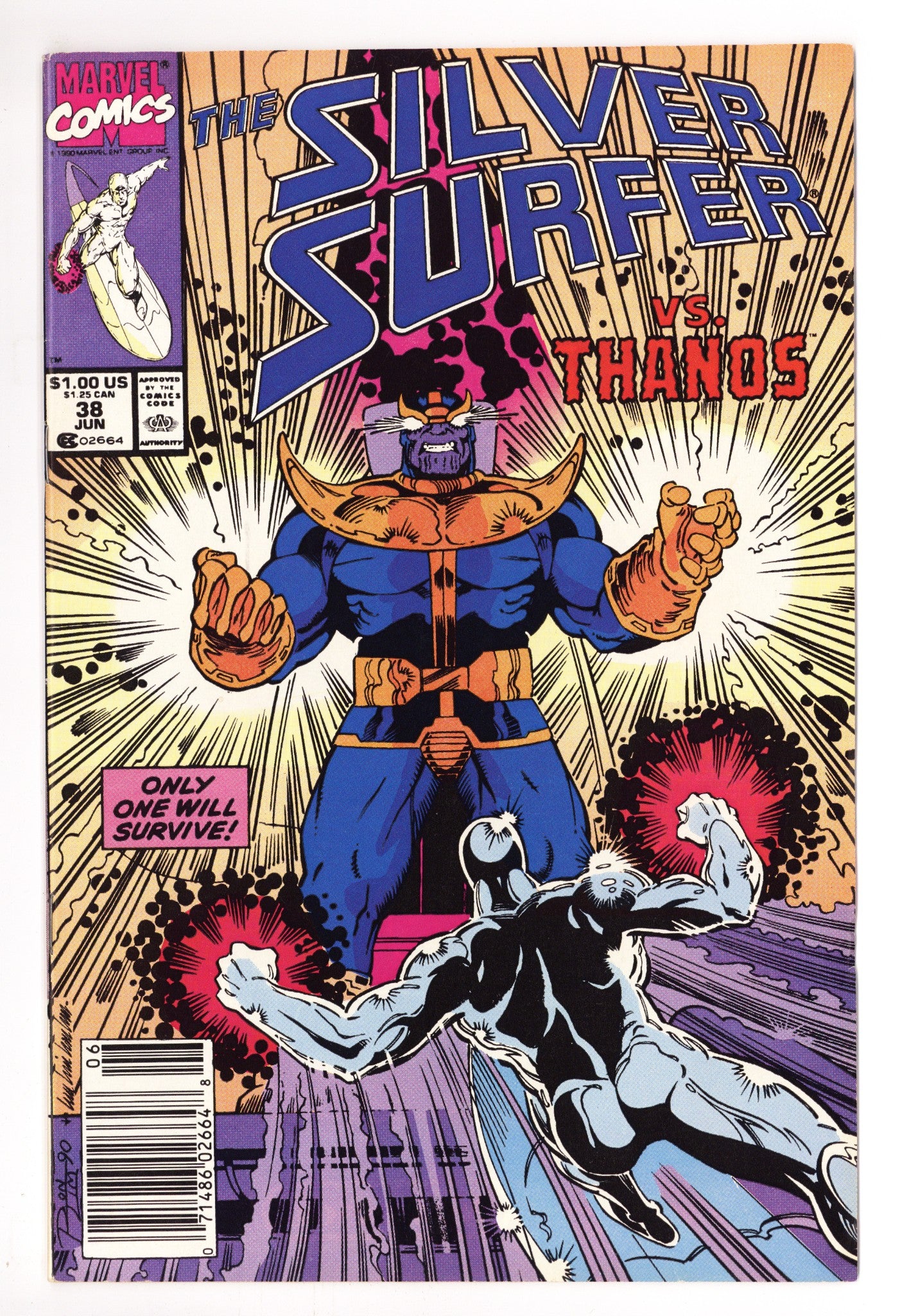 Silver Surfer Vol 3 38 High Grade (1990) Newsstand 
