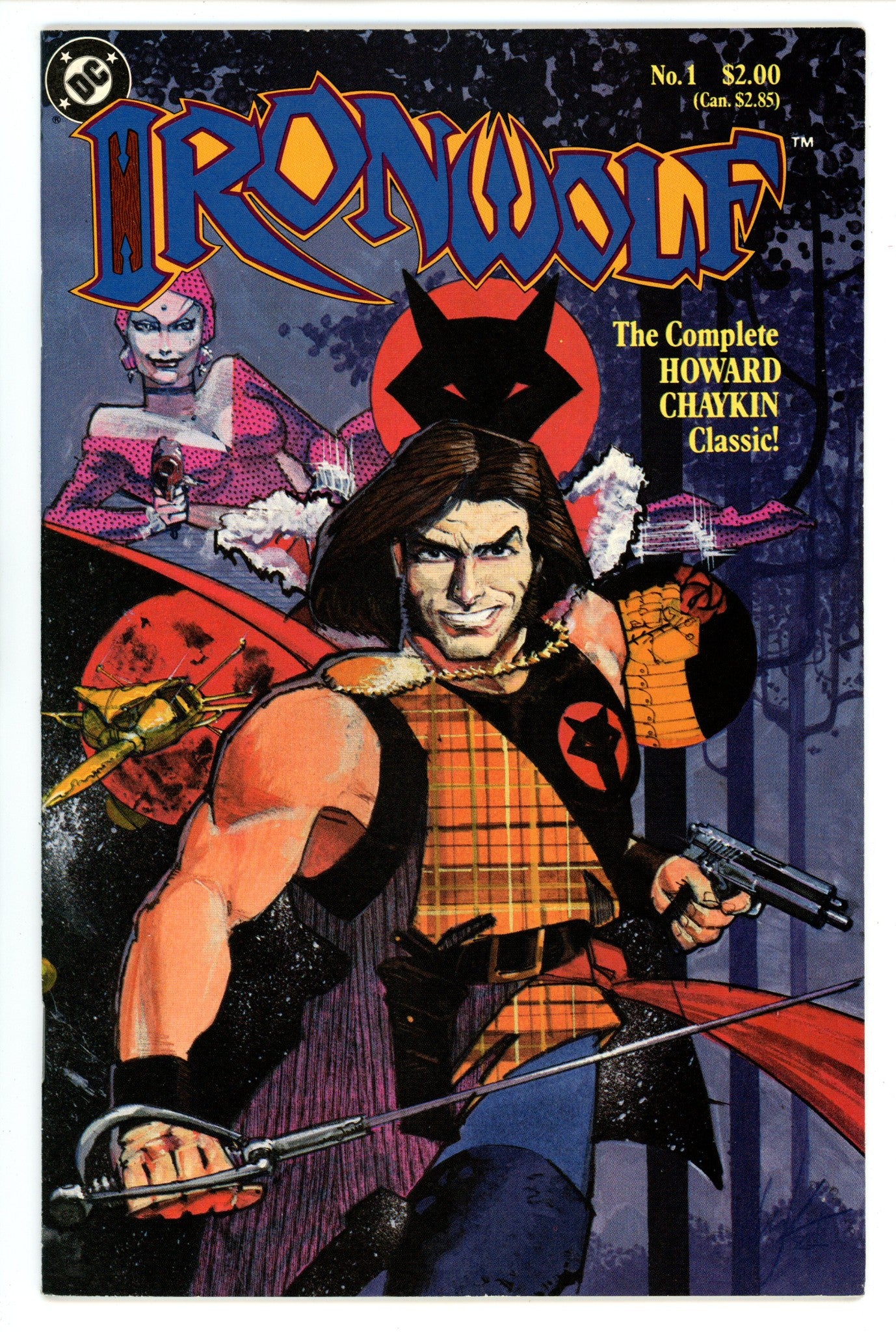 Ironwolf 1 High Grade (1987) Signed x1 1st Page Howard Chaykin 