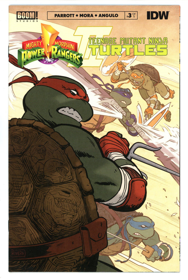 Mighty Morphin Power Rangers / Teenage Mutant Ninja Turtles II 3 High Grade (2023) Rivera Variant