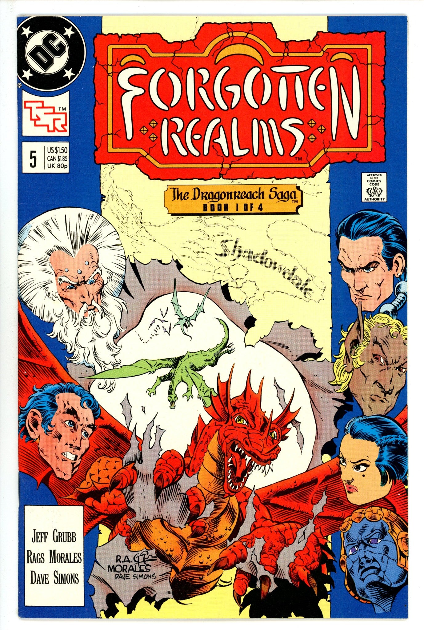 Forgotten Realms Comic Book 5 High Grade (1989) 