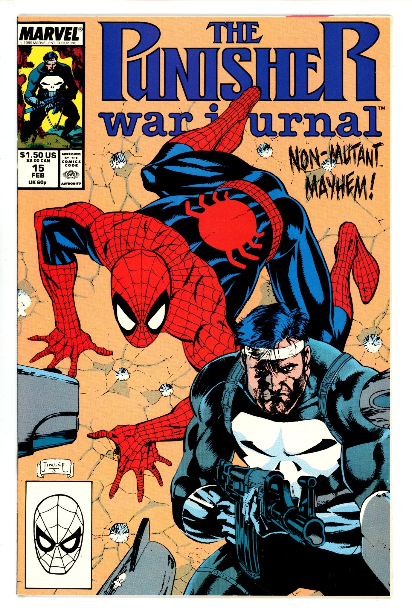 The Punisher War Journal Vol 1 15 Direct (1989)