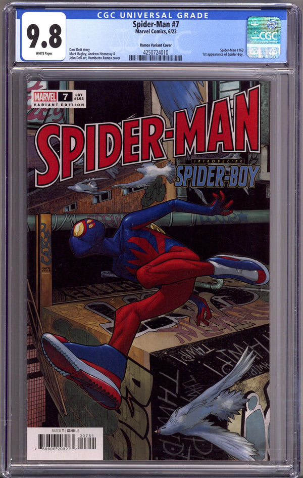 Spider-Man Vol 4 7 (163) CGC 9.8 (NM/M) (2023) Ramos Variant