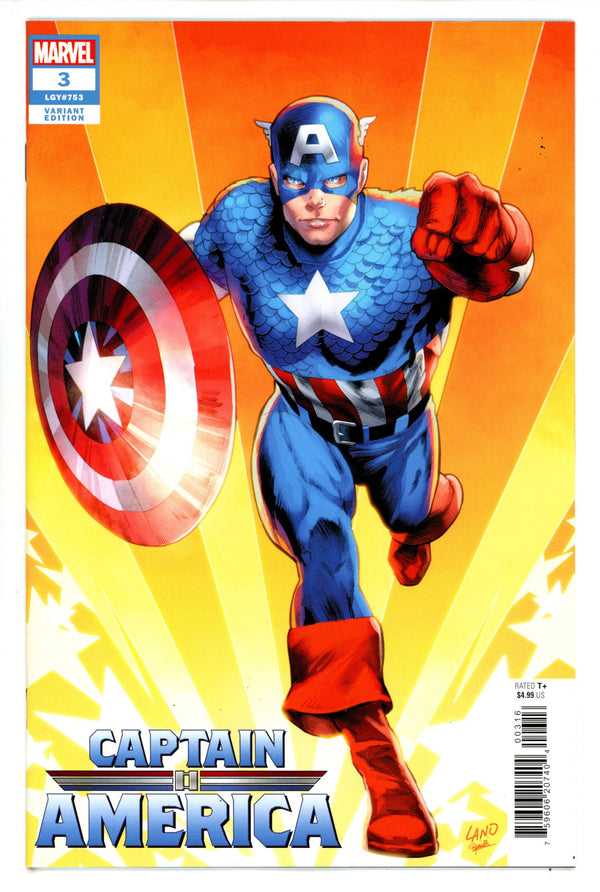 Captain America Vol 11 3 Land Incentive Variant NM (2023)