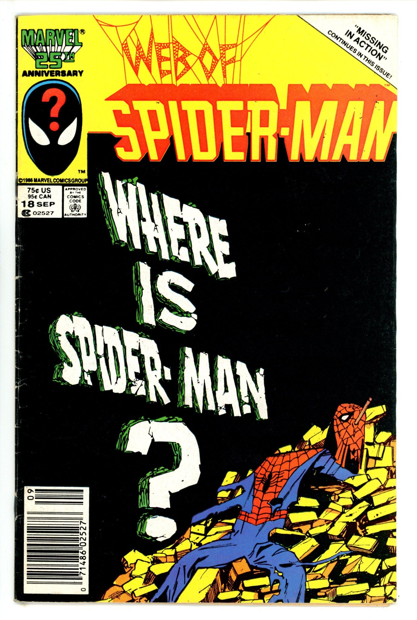 Web of Spider-Man Vol 1 18 Newsstand VG (1986)