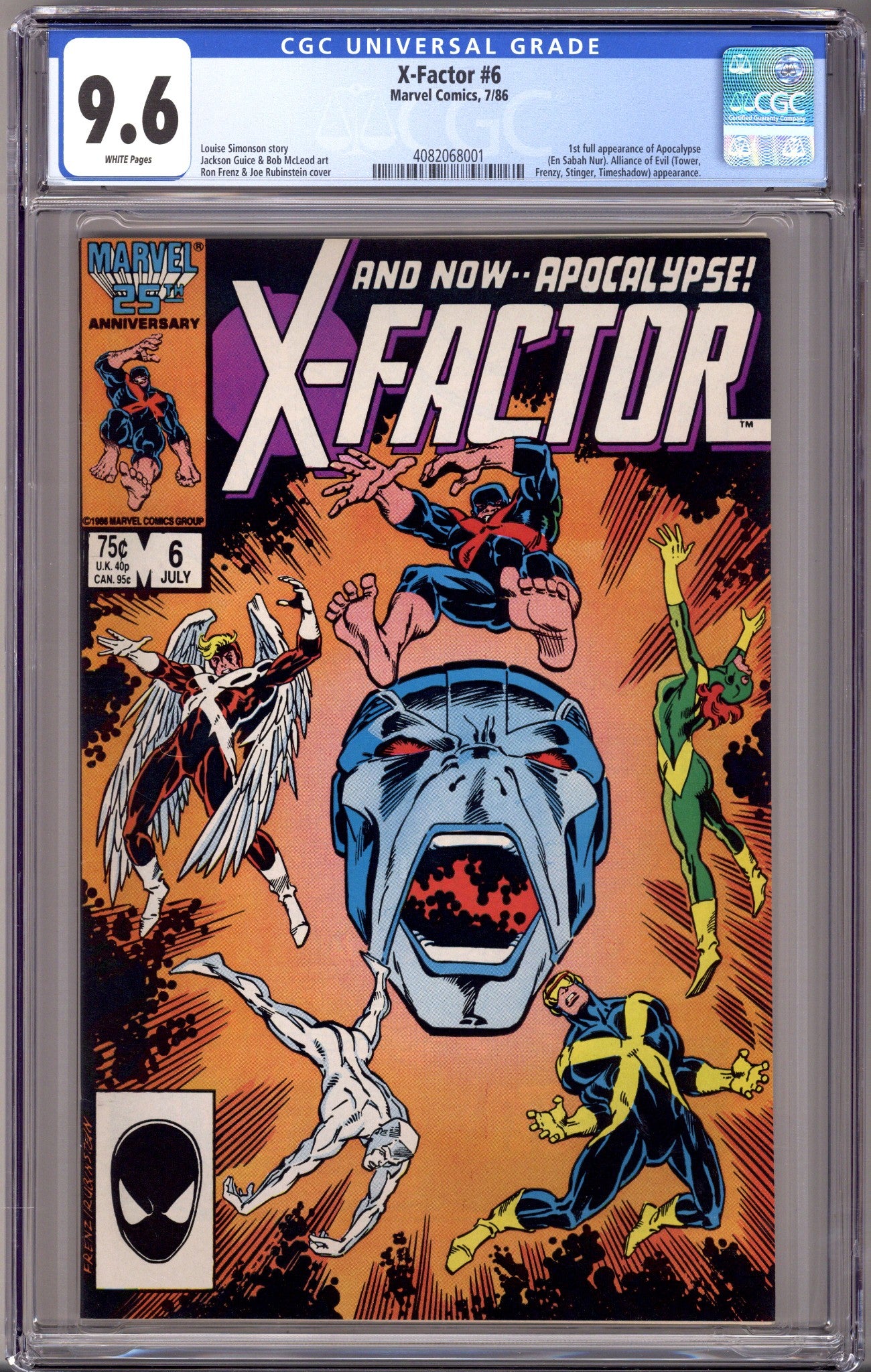 X-Factor Vol 1 6 CGC 9.6 (NM+) (1986) 
