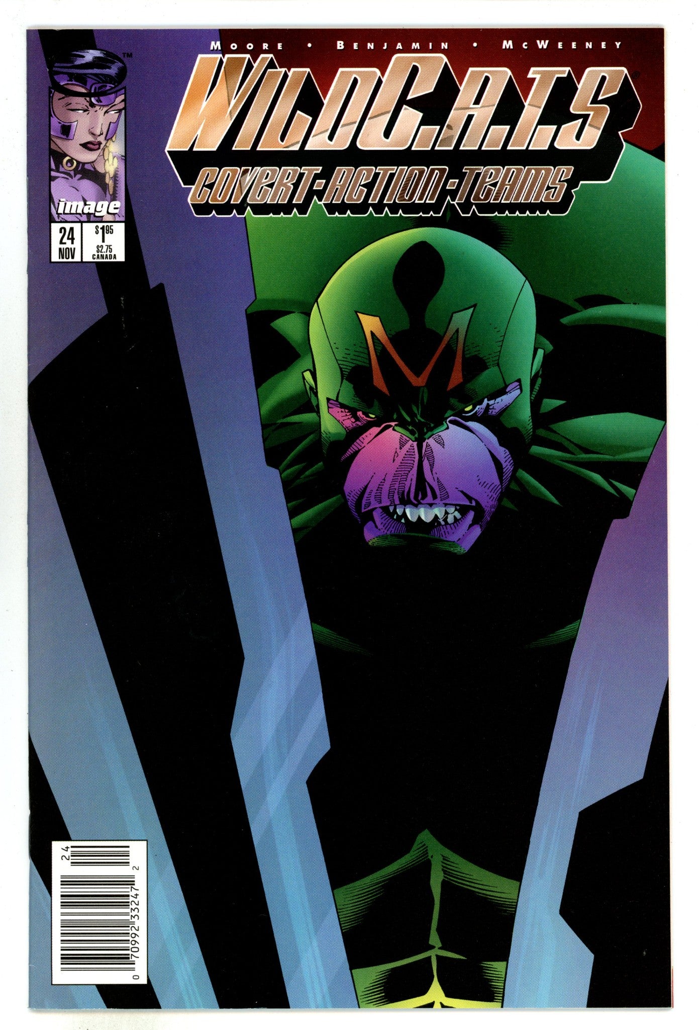 WildC.A.T.s Vol 1 24 VF+ (8.5) (1995) Newsstand 
