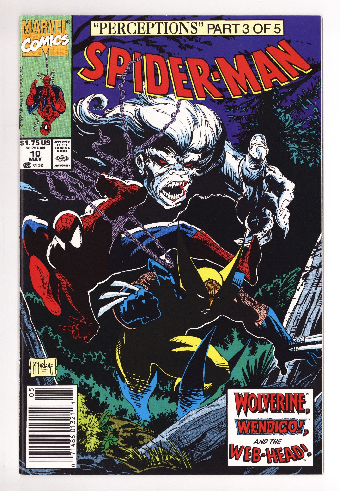 Spider-Man Vol 1 10 High Grade (1991) Newsstand 