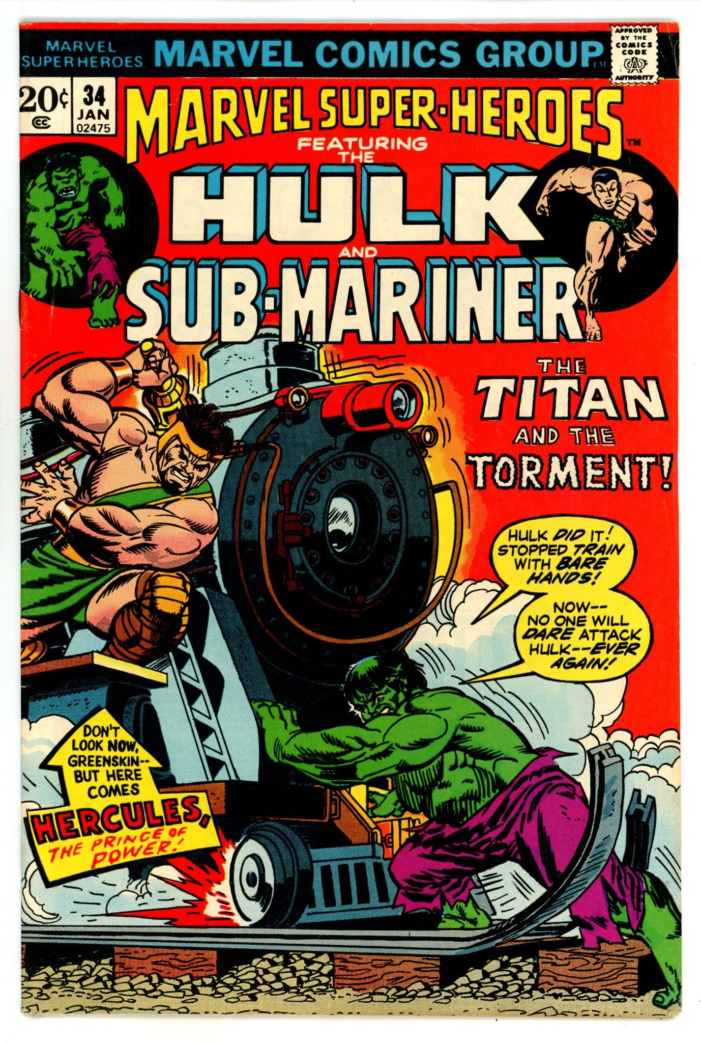 Marvel Super-Heroes 34 VF (8.0) (1973) 