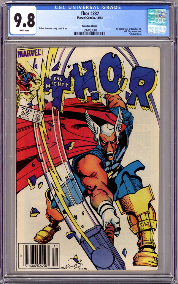 Thor Vol 1 337 CGC 9.8 (NM/M) (1983) Canadian Price Variant