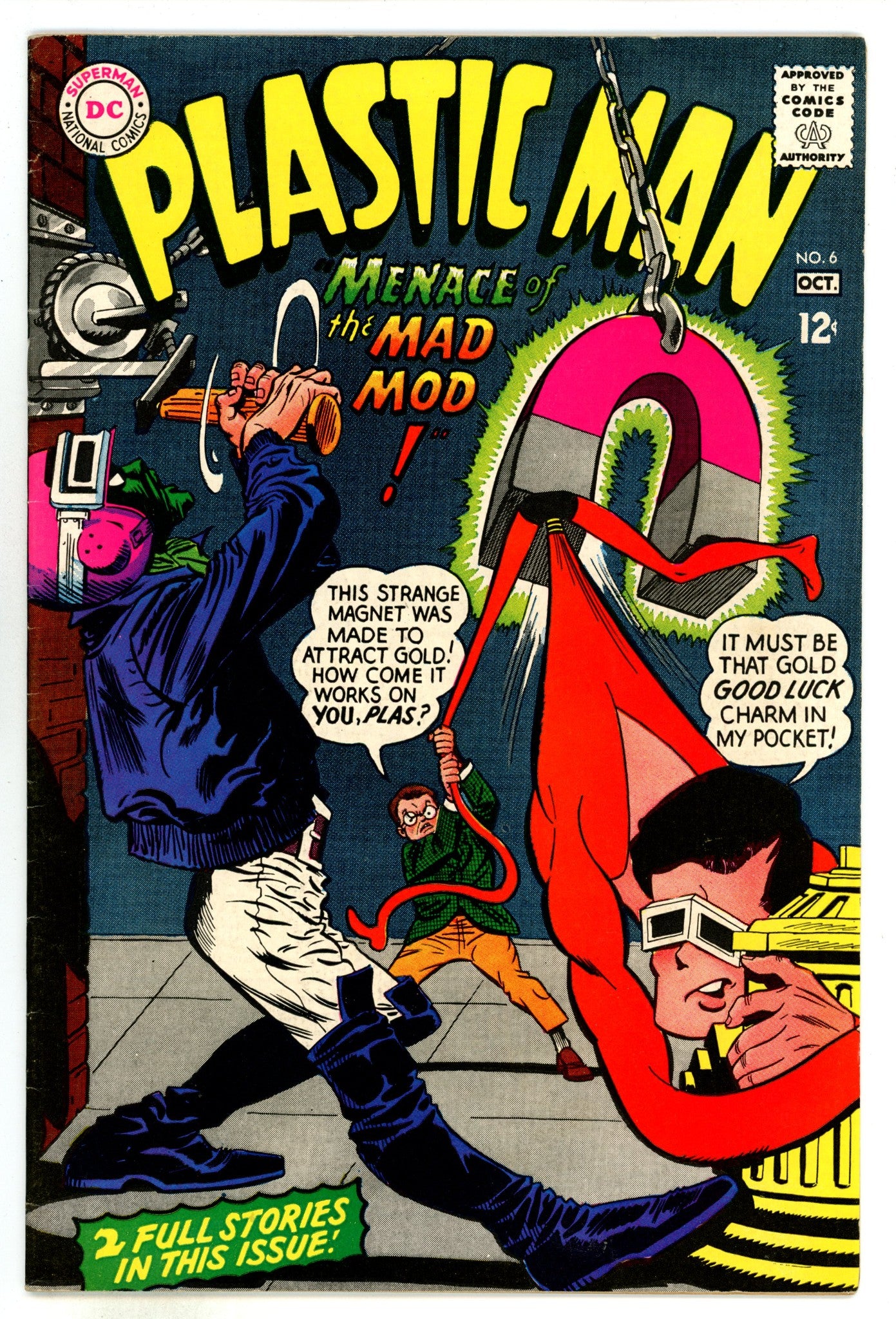 Plastic Man Vol 1 6 FN+ (6.5) (1967) 