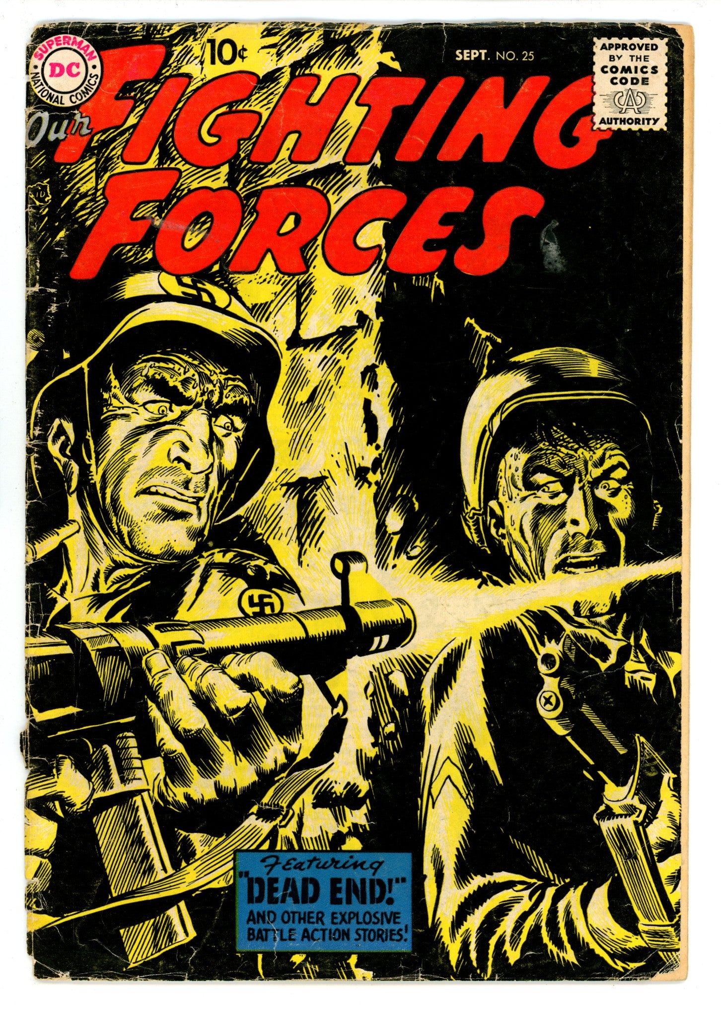Our Fighting Forces 25 Back Cover Missing (1957) 