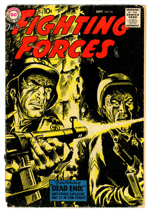 Our Fighting Forces 25 Back Cover Missing (1957) 
