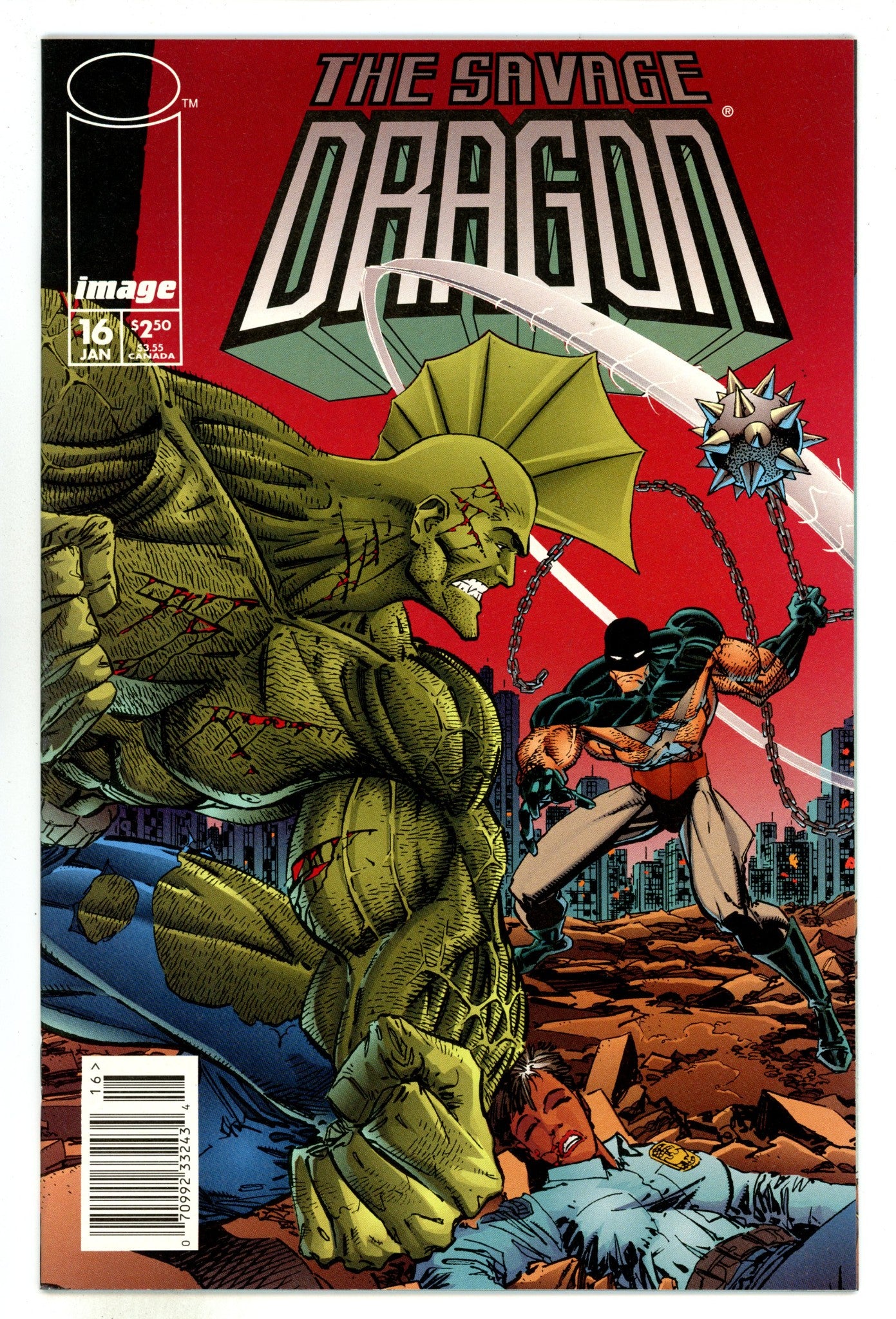 Savage Dragon Vol 2 16 NM- (9.2) (1995) Newsstand 