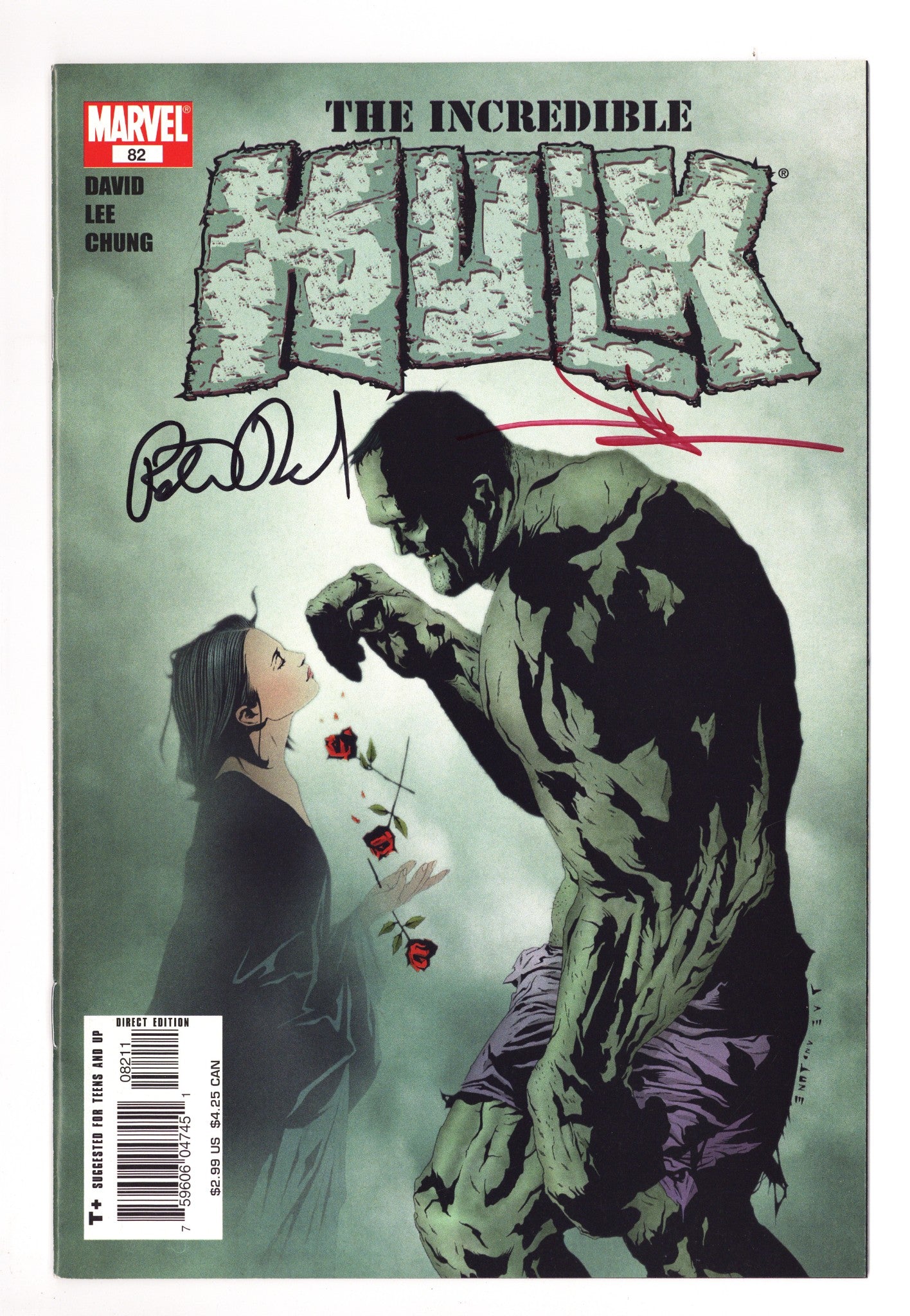 Incredible Hulk Vol 2 82 VF/NM (9.0) (2005) Signed x2 Cover Peter David & Jae Lee 