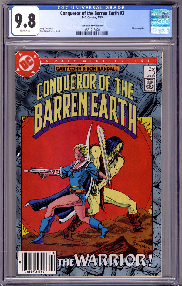 Conqueror of the Barren Earth 3 CGC 9.8 (NM/M) (1985) Canadian Price Variant