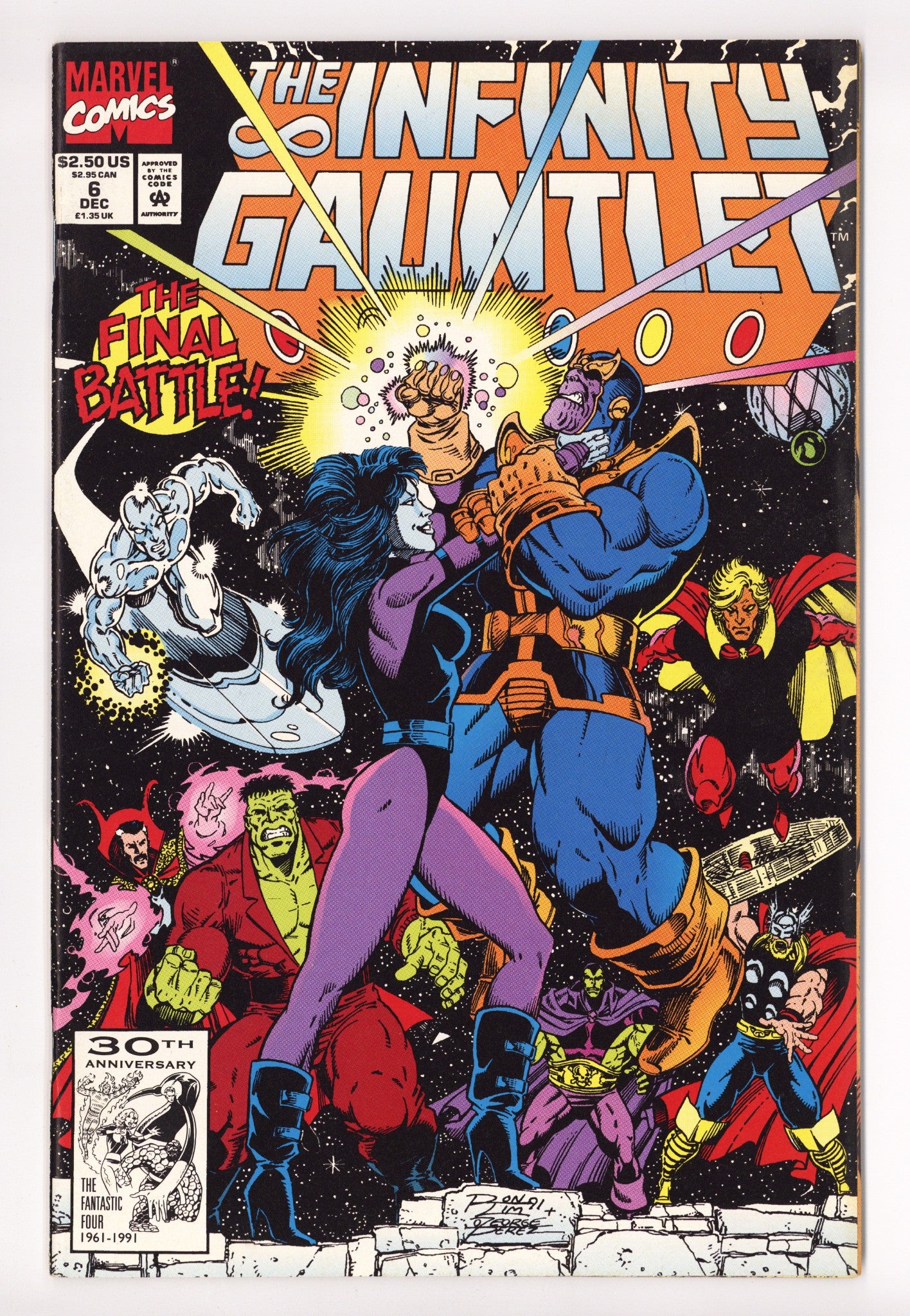 The Infinity Gauntlet Vol 1 6 Low Grade (1991) 