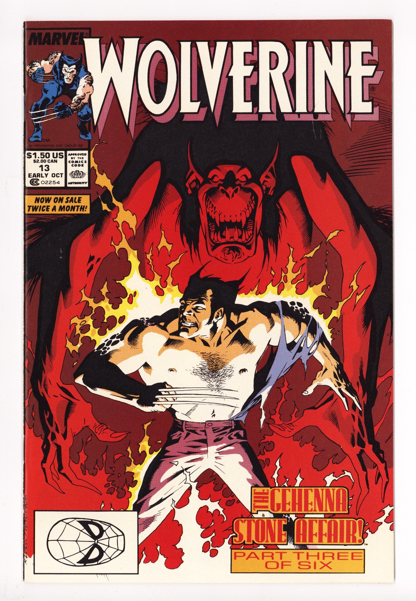 Wolverine Vol 2 13 High Grade (1989) 