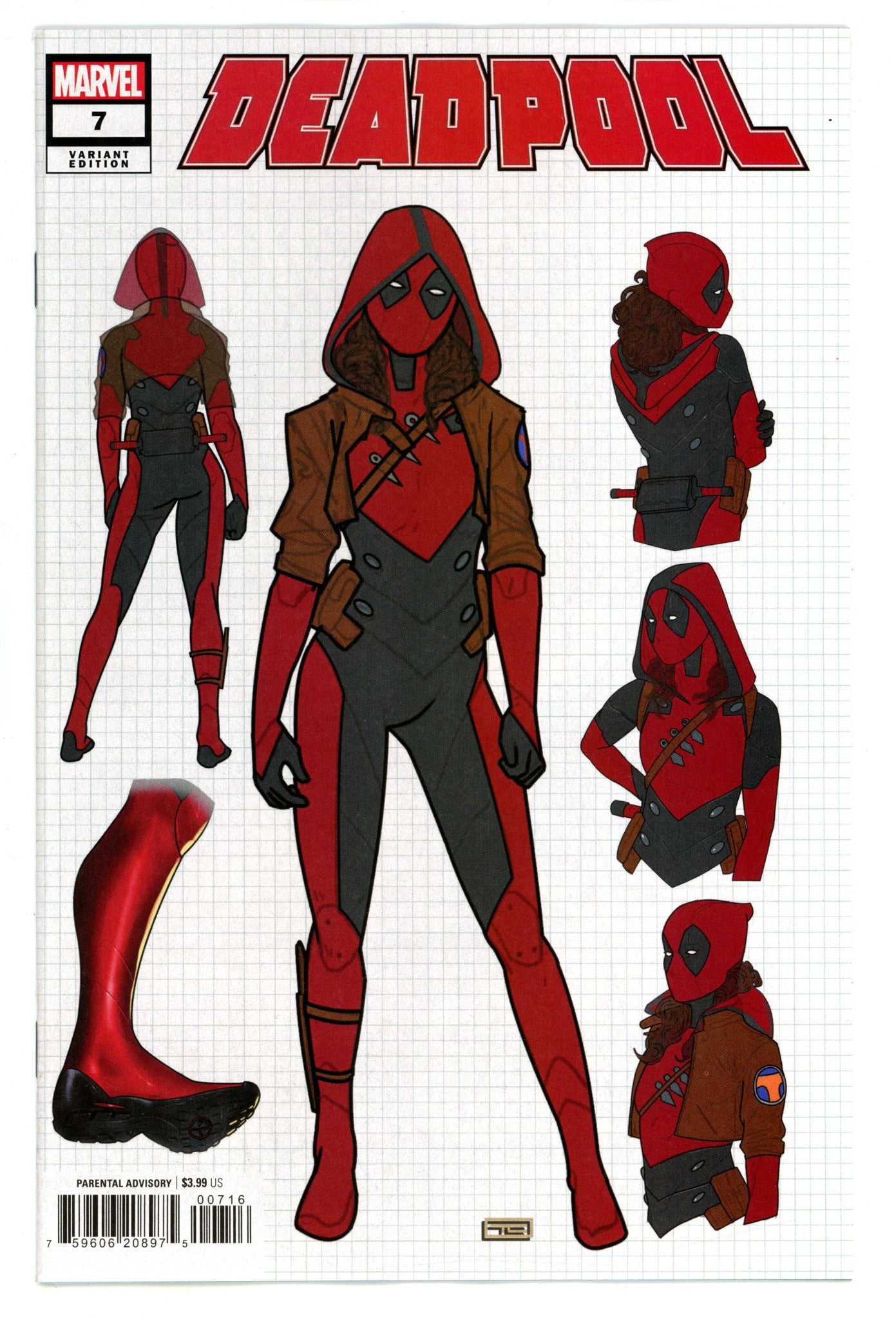 Deadpool Vol 9 7 Clarke Design Incentive Variant NM- (2024)