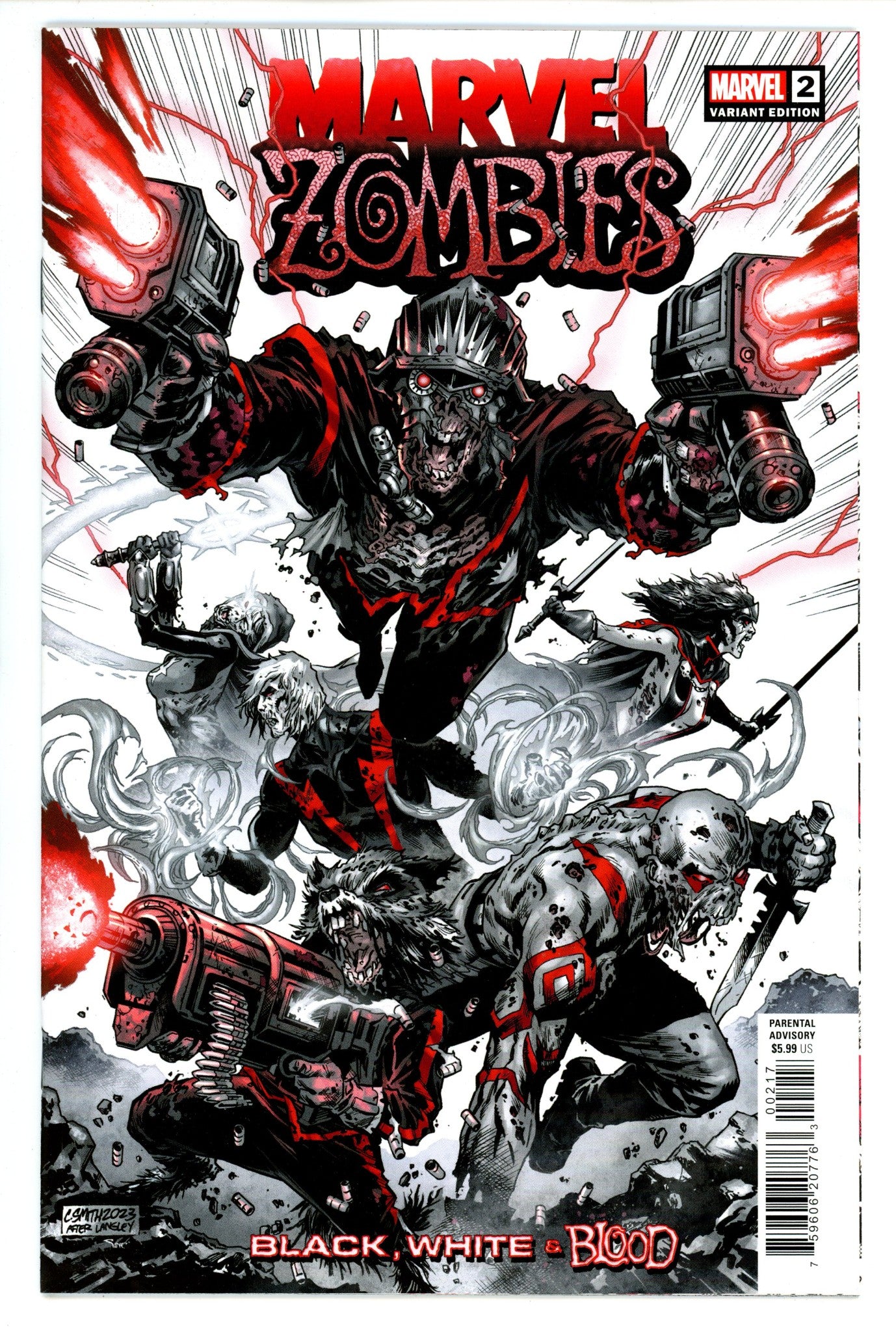 Marvel Zombies: Black, White & Blood 2 NM- (9.2) (2024) Smith Incentive Variant 