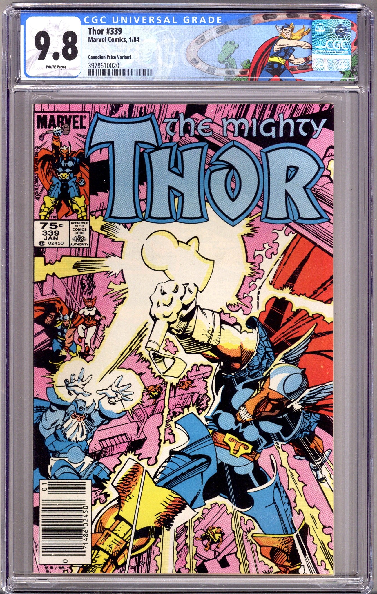 Thor Vol 1 339 CGC 9.8 (NM/M) (1984) Canadian Price Variant 