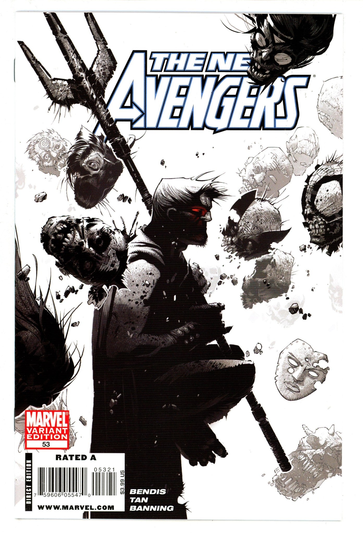 New Avengers Vol 1 53 NM- (9.2) (2009) Bachalo Incentive Variant 