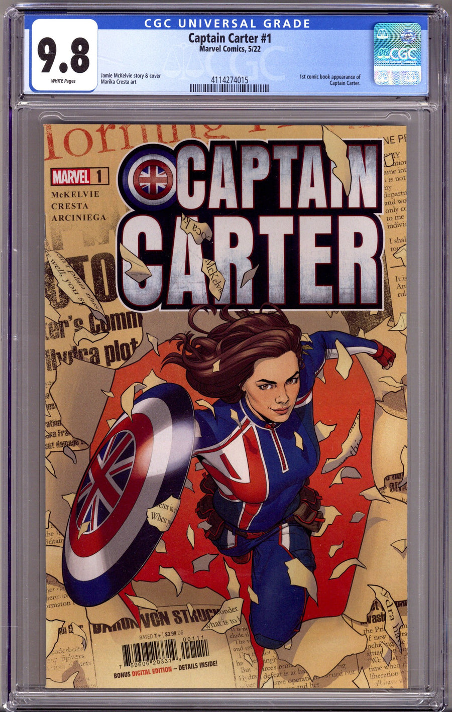 Captain Carter 1 CGC 9.8 (NM/M) (2022) 