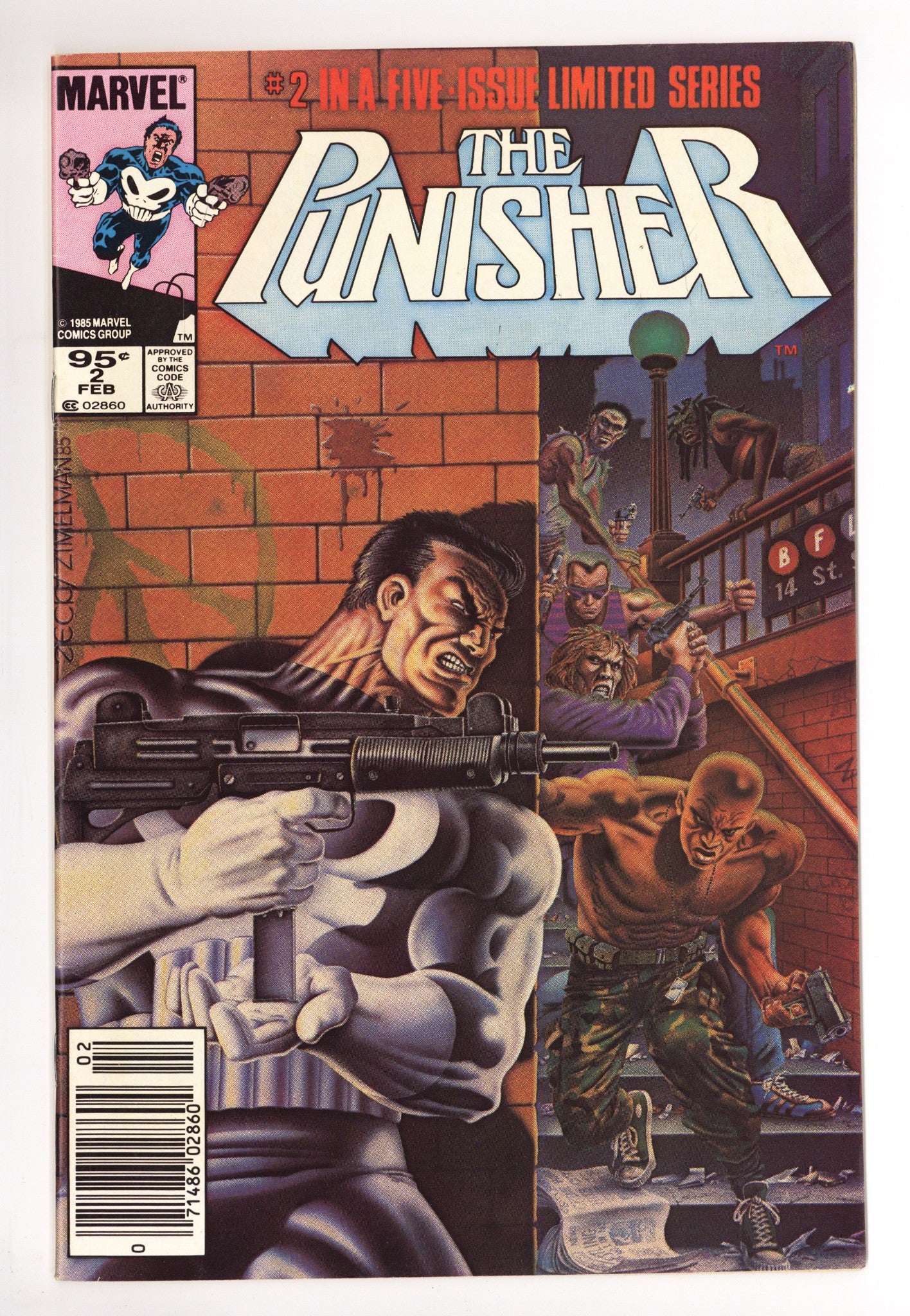The Punisher Vol 1 2 FN/VF (7.0) (1986) Canadian Price Variant 