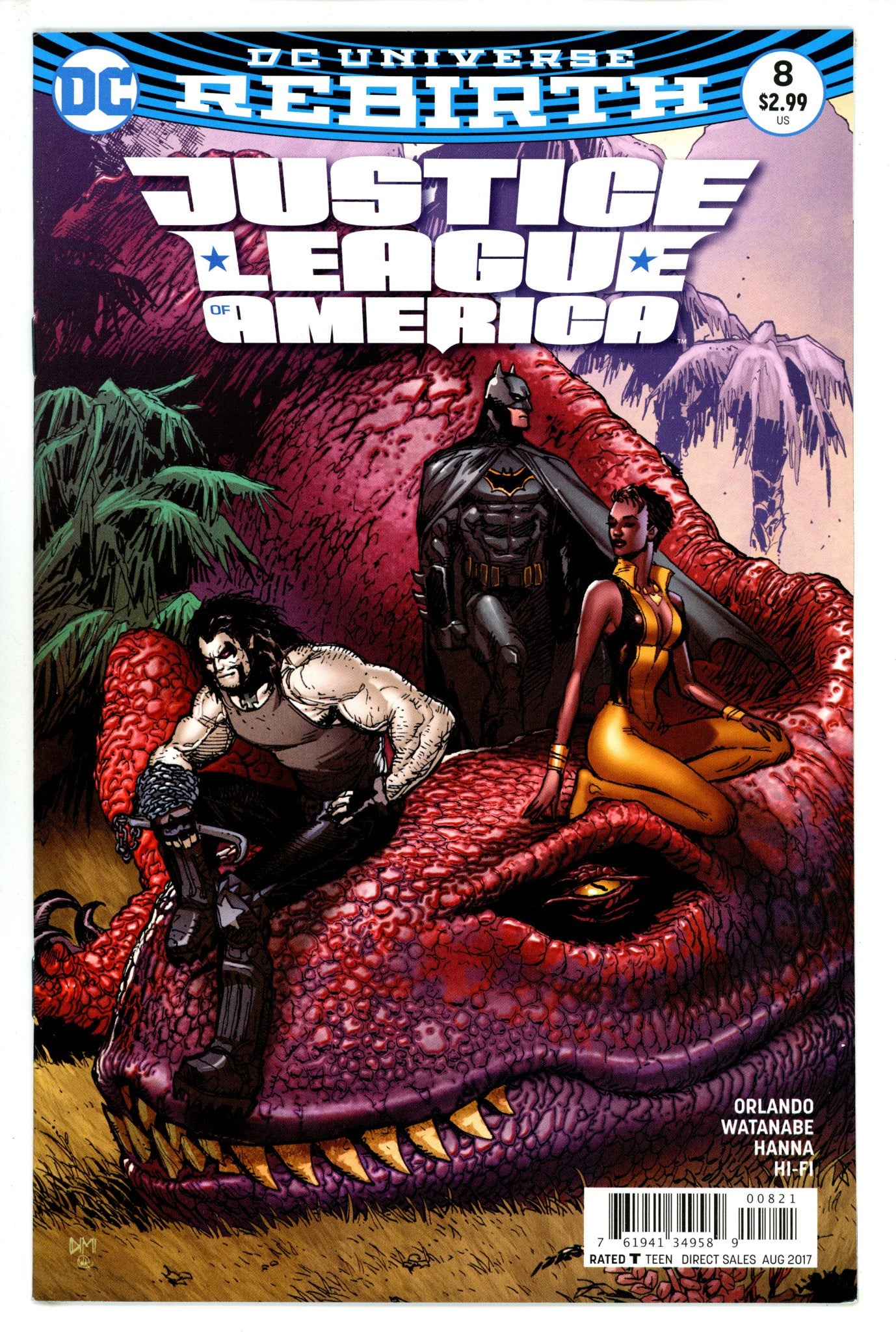 Justice League of America Vol 5 8 Watanabe Variant (2017)