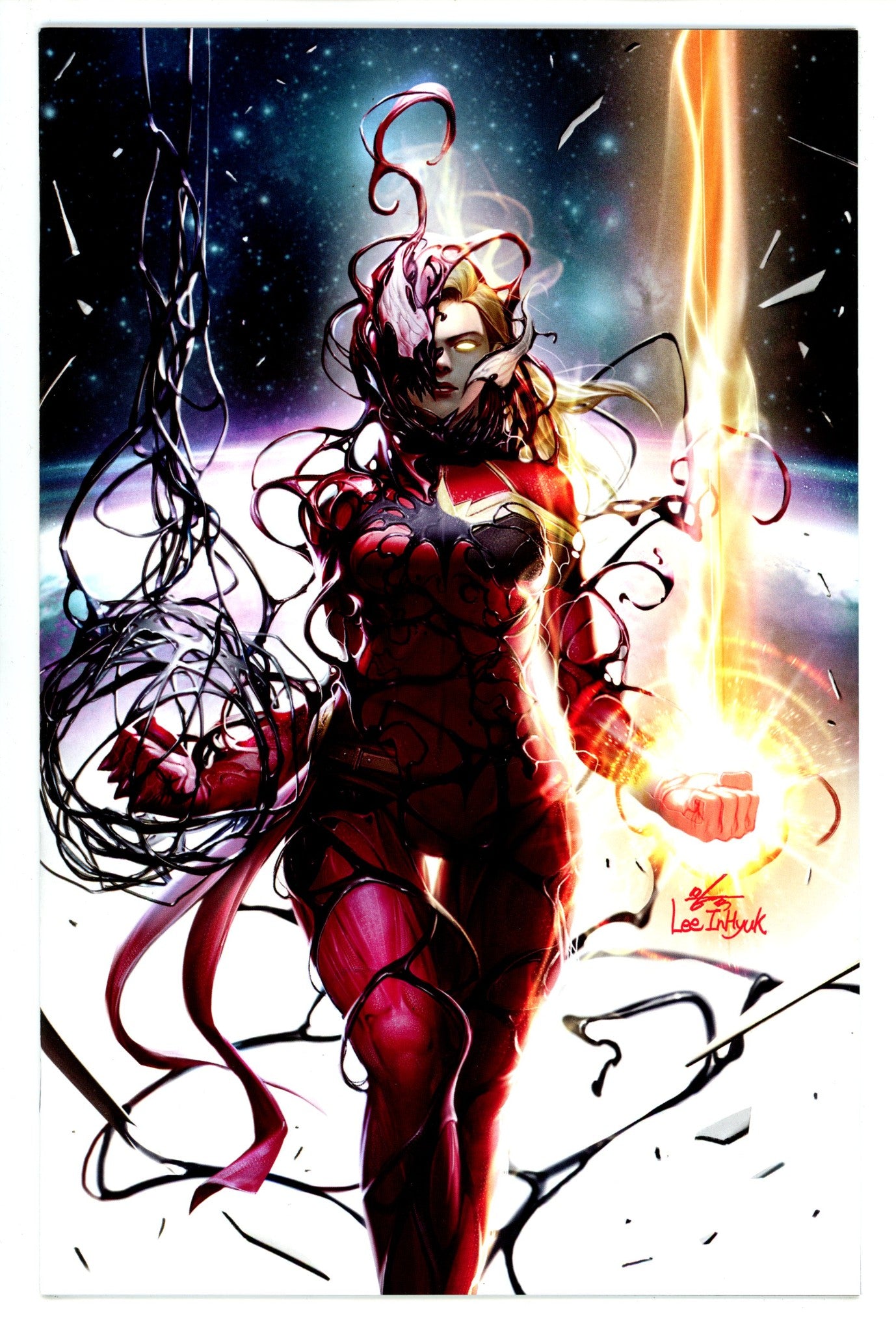 Captain Marvel Vol 11 8 (142) NM- (9.2) (2019) Lee Virgin Exclusive Variant 