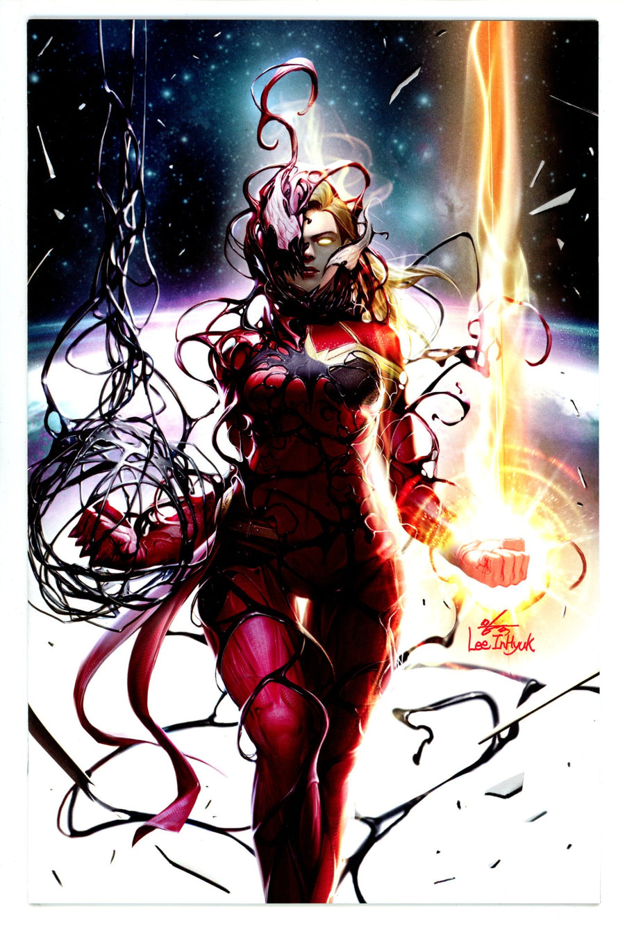 Captain Marvel Vol 11 8 (142) NM- (9.2) (2019) Lee Virgin Exclusive Variant 