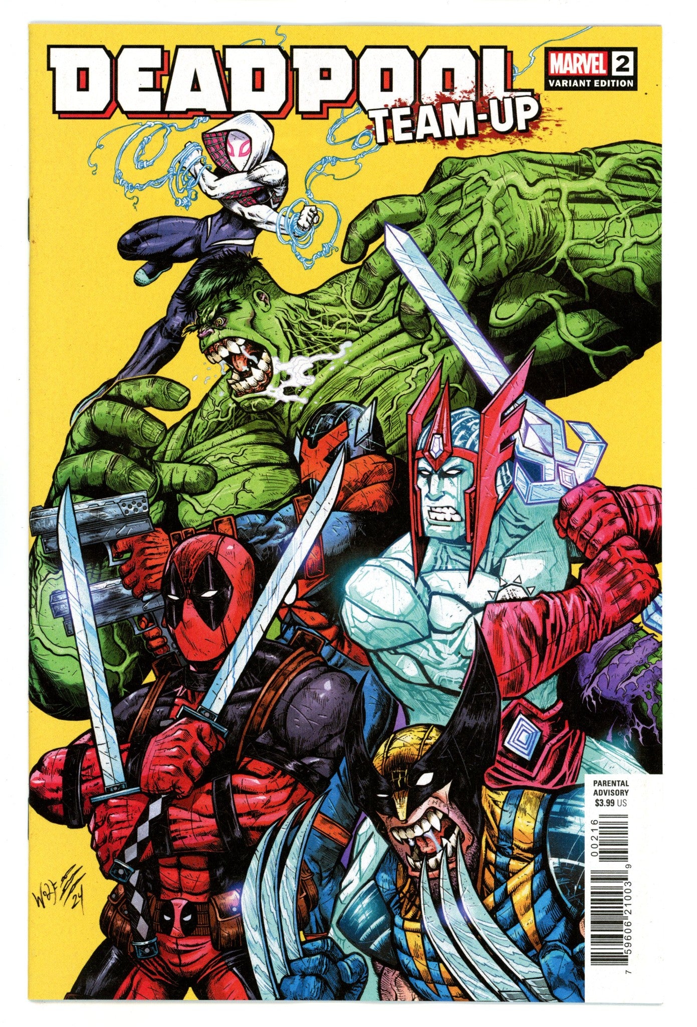Deadpool Team-Up 2 Wolf Incentive Variant NM- (2024)