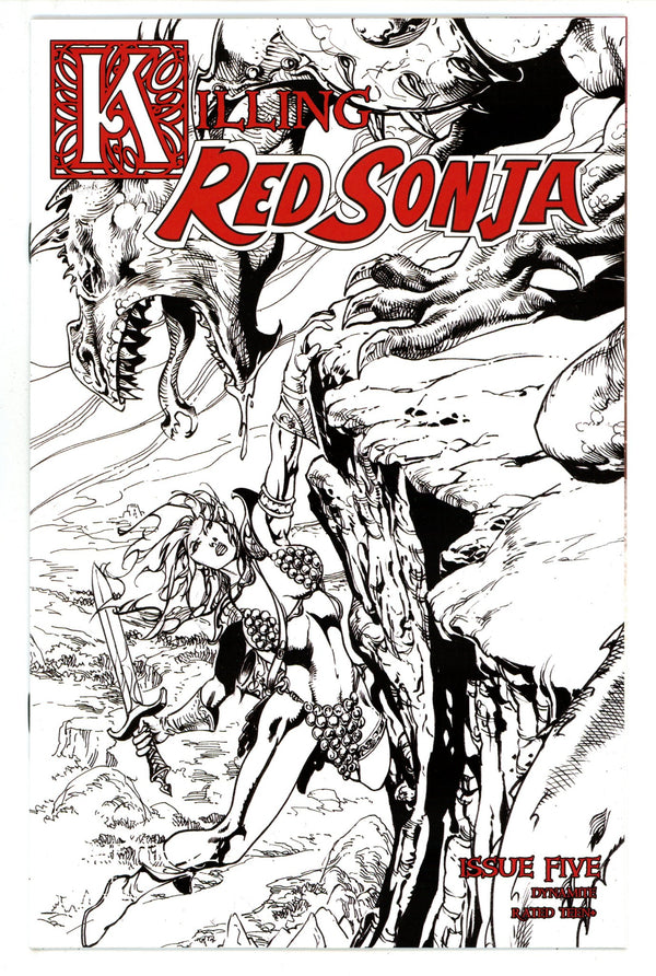 Killing Red Sonja 5 High Grade (2020) Castro B&W Incentive Variant