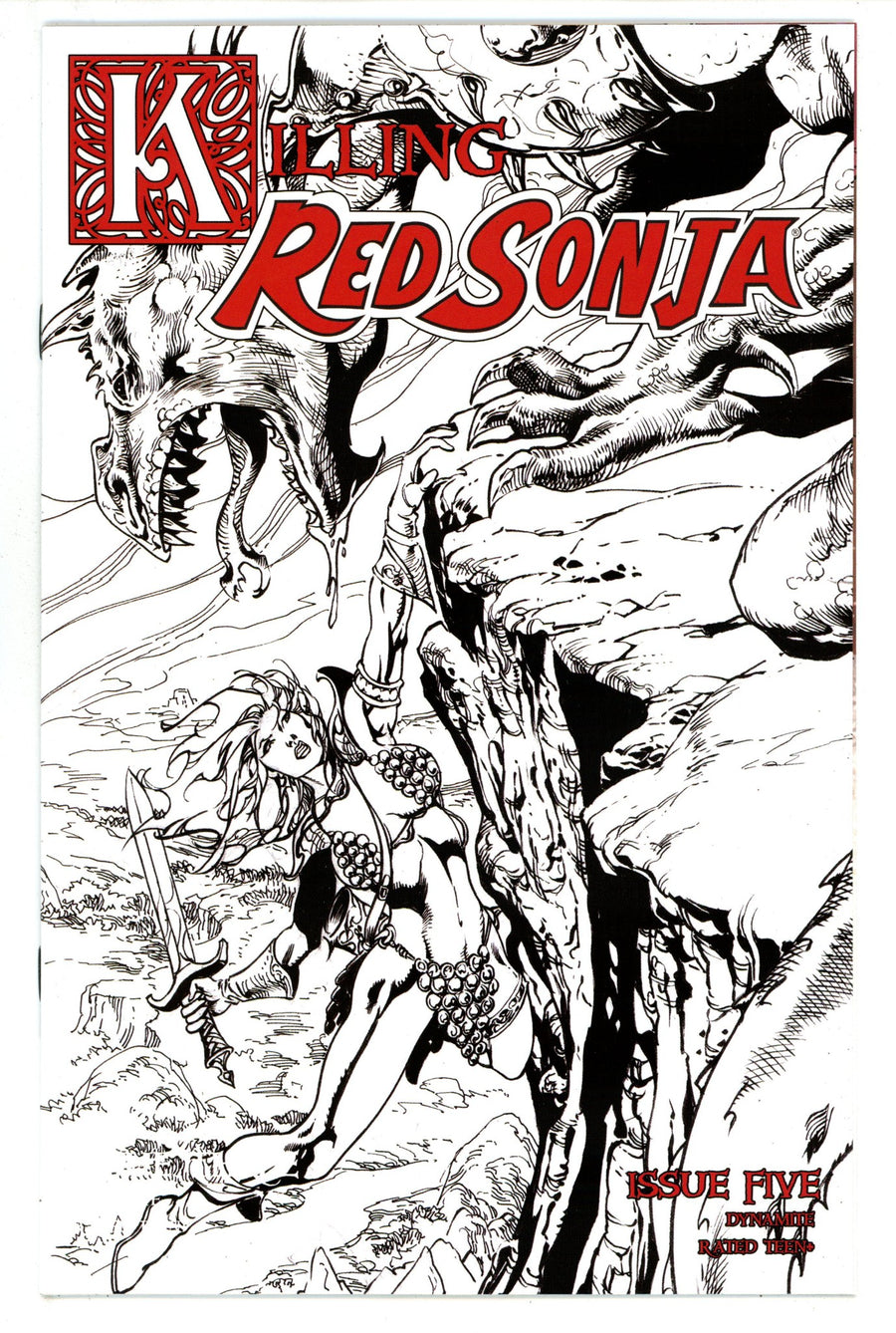 Killing Red Sonja 5 High Grade (2020) Castro B&W Incentive Variant 