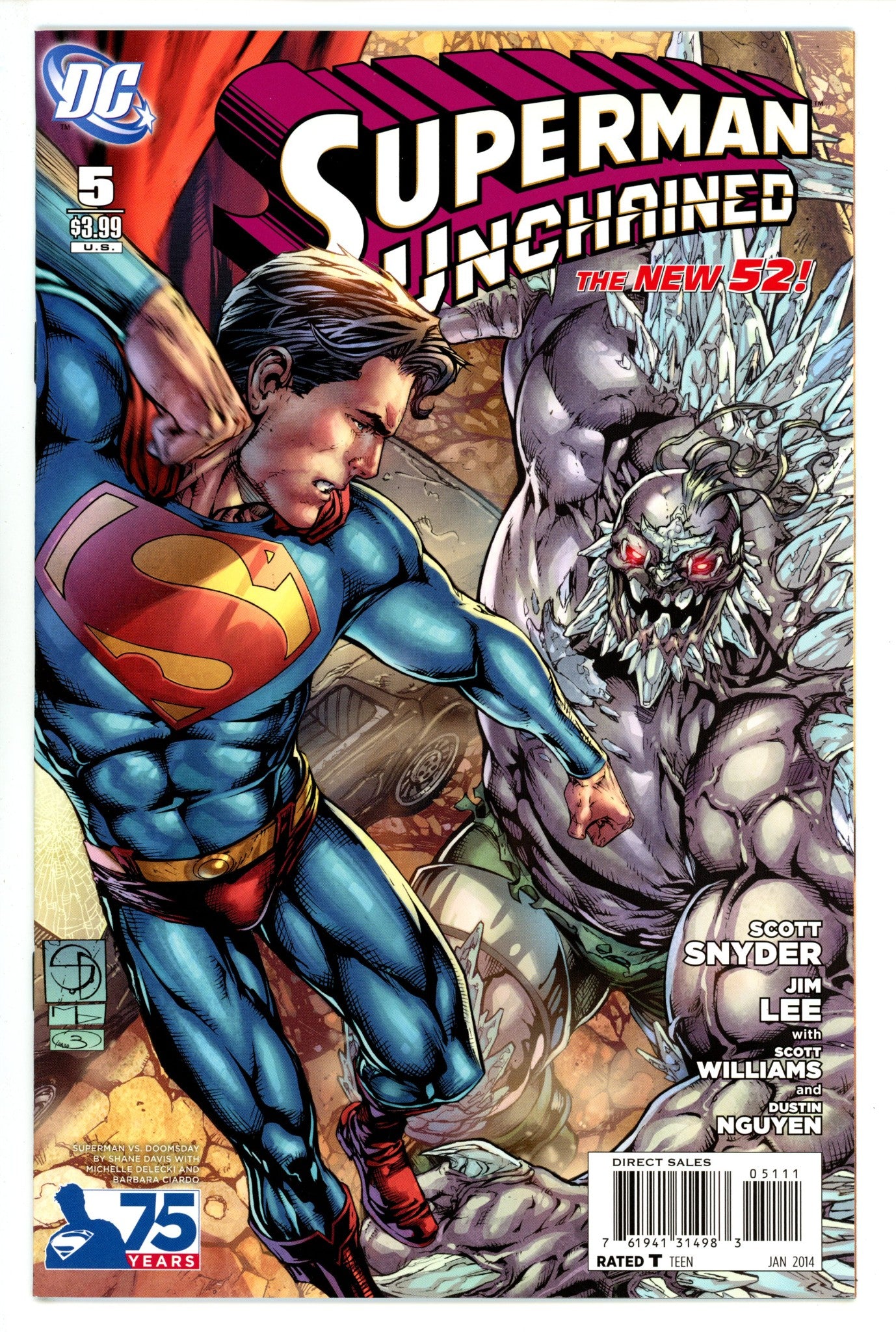 Superman Unchained 5 High Grade (2014) Davis Incentive Variant 