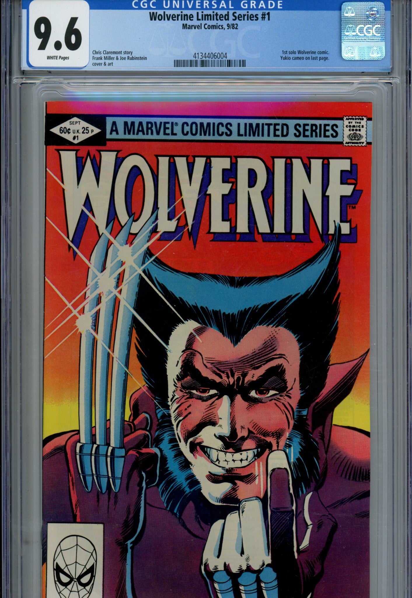 Wolverine Vol 1 1 CGC 9.6 (NM+) (1982) 