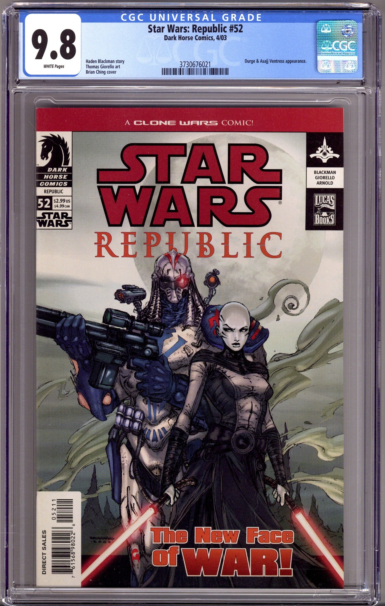 Star Wars: Republic 52 CGC 9.8 (NM/M) (2003) 